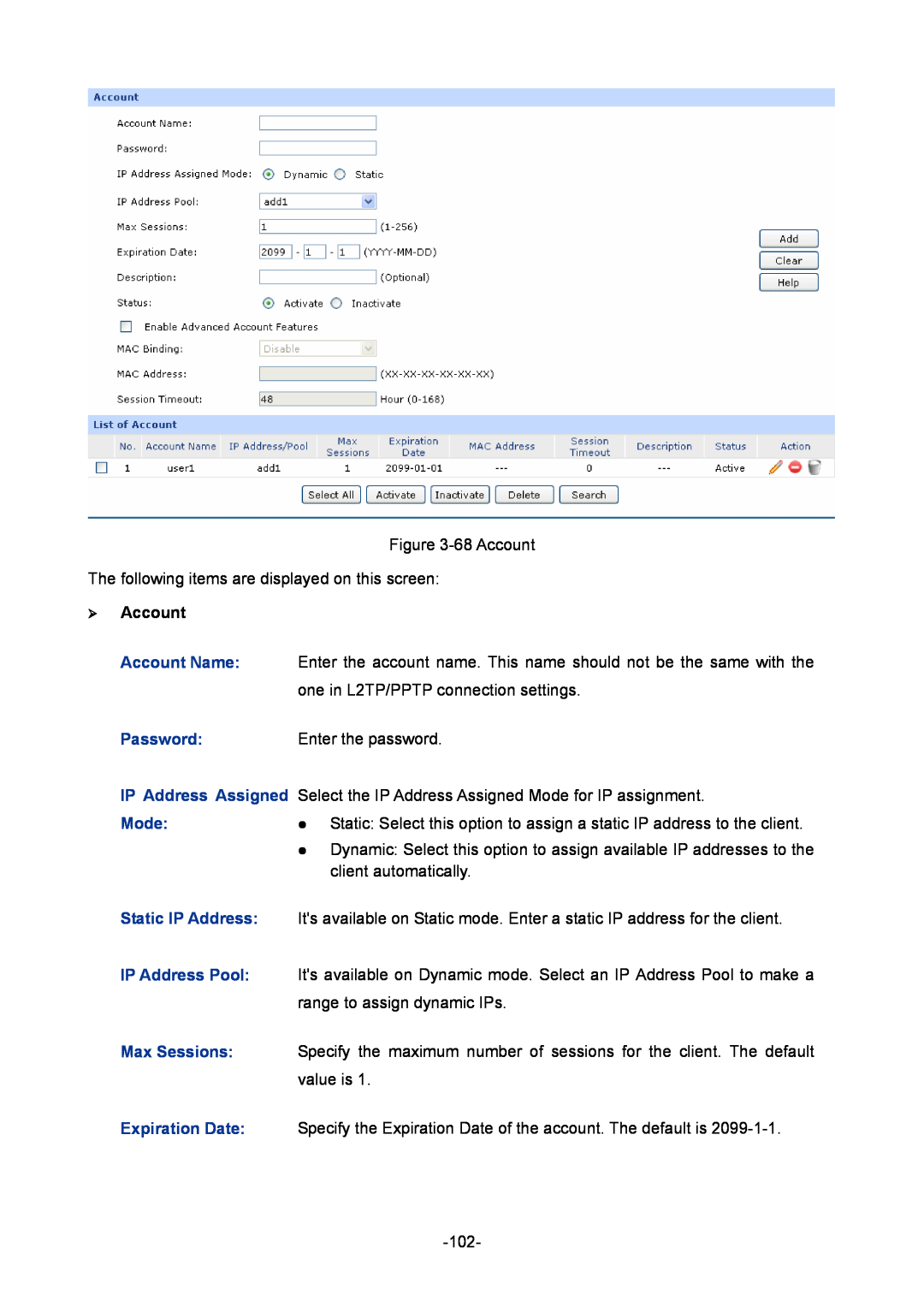 TP-Link TL-ER6020 manual  Account 