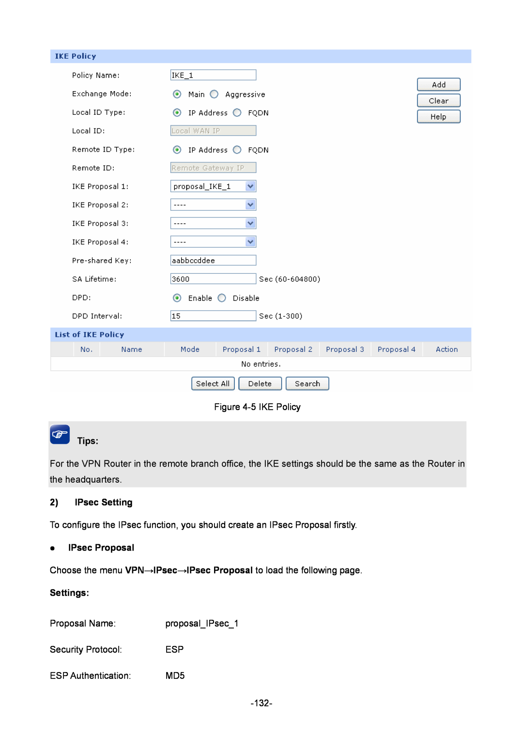 TP-Link TL-ER6020 manual IPsec Setting,  IPsec Proposal, Tips, Settings, proposalIPsec1 