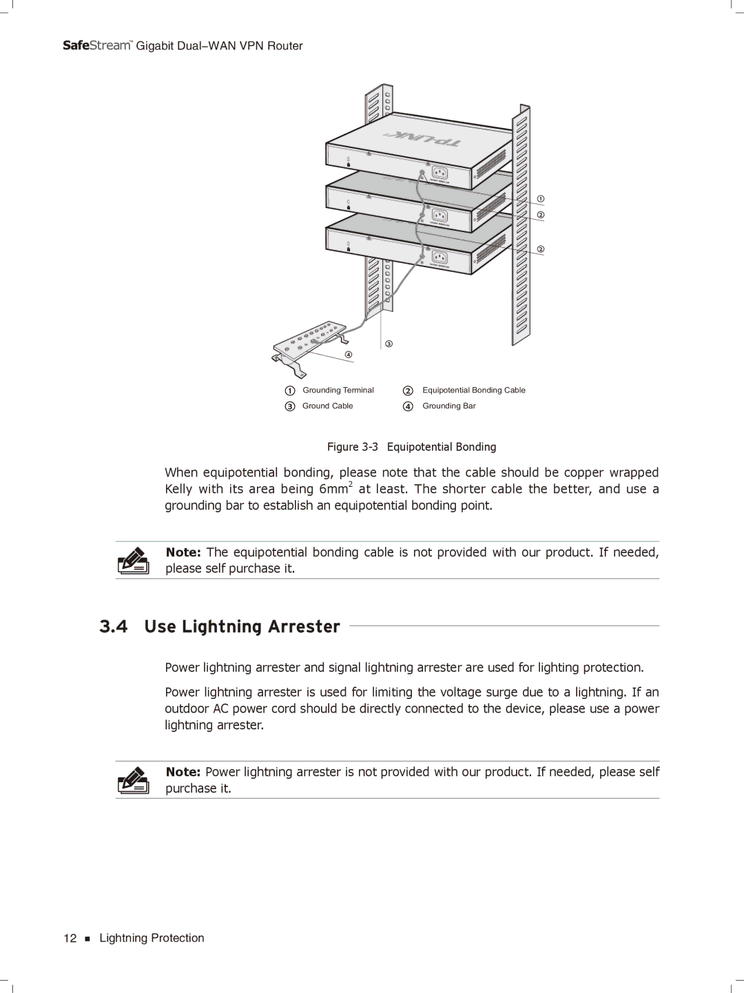 TP-Link TL-ER6020 manual Use Lightning Arrester 