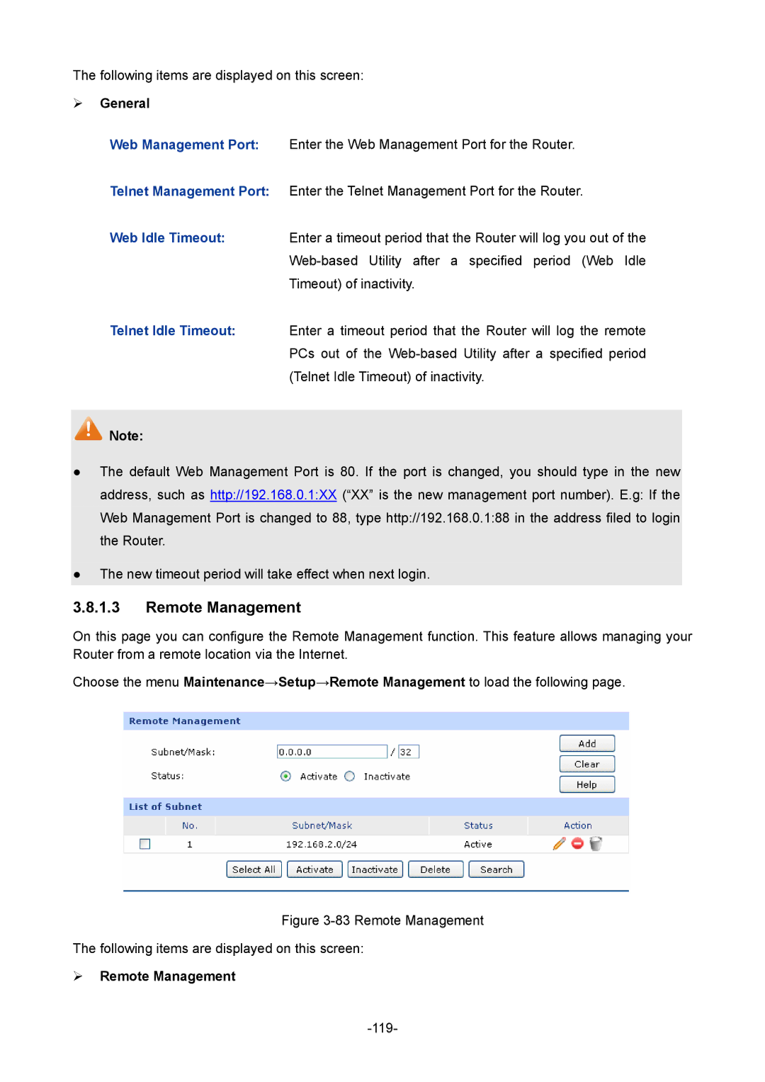 TP-Link TL-ER604W manual  Remote Management 