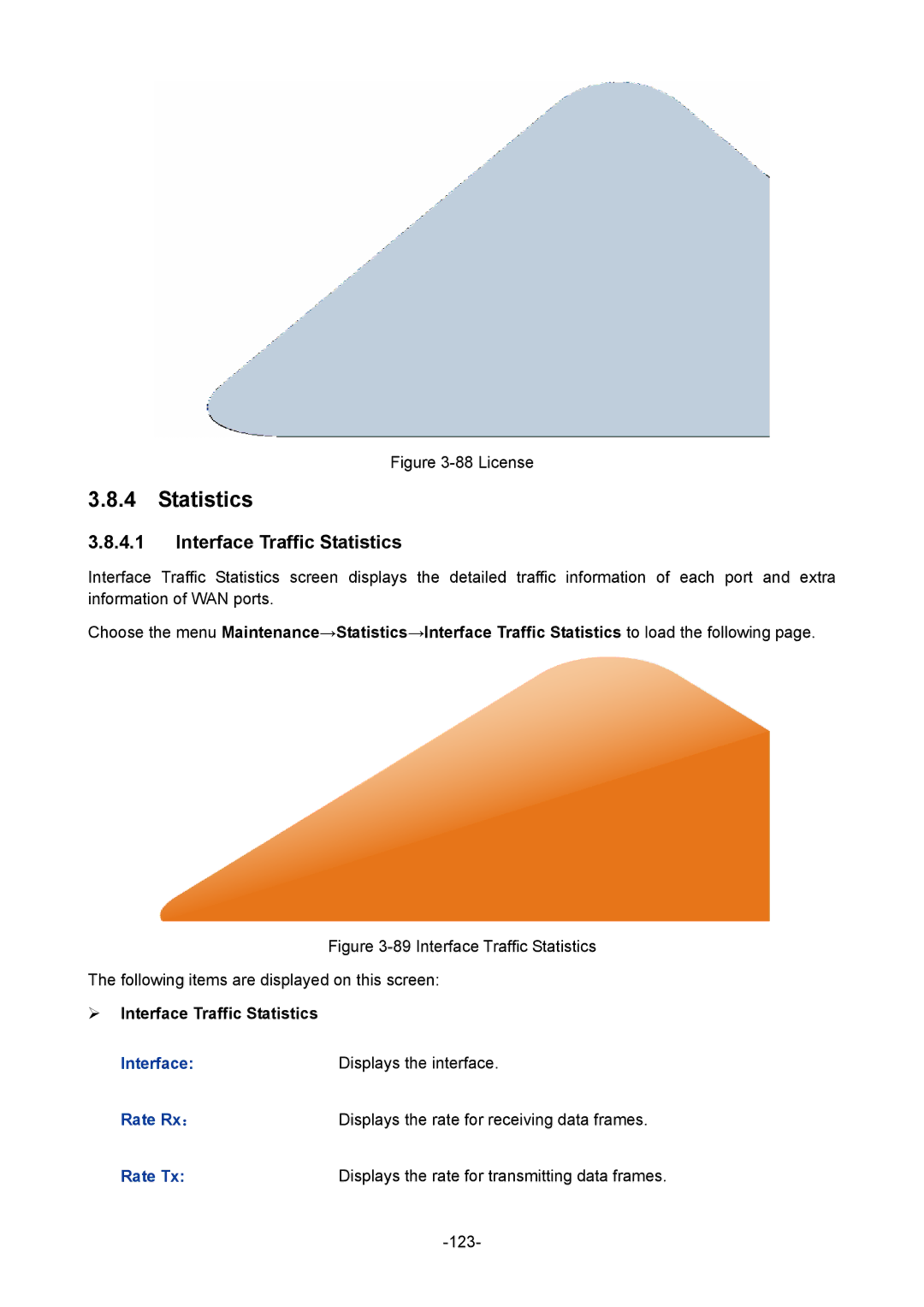 TP-Link TL-ER604W manual  Interface Traffic Statistics, 123 