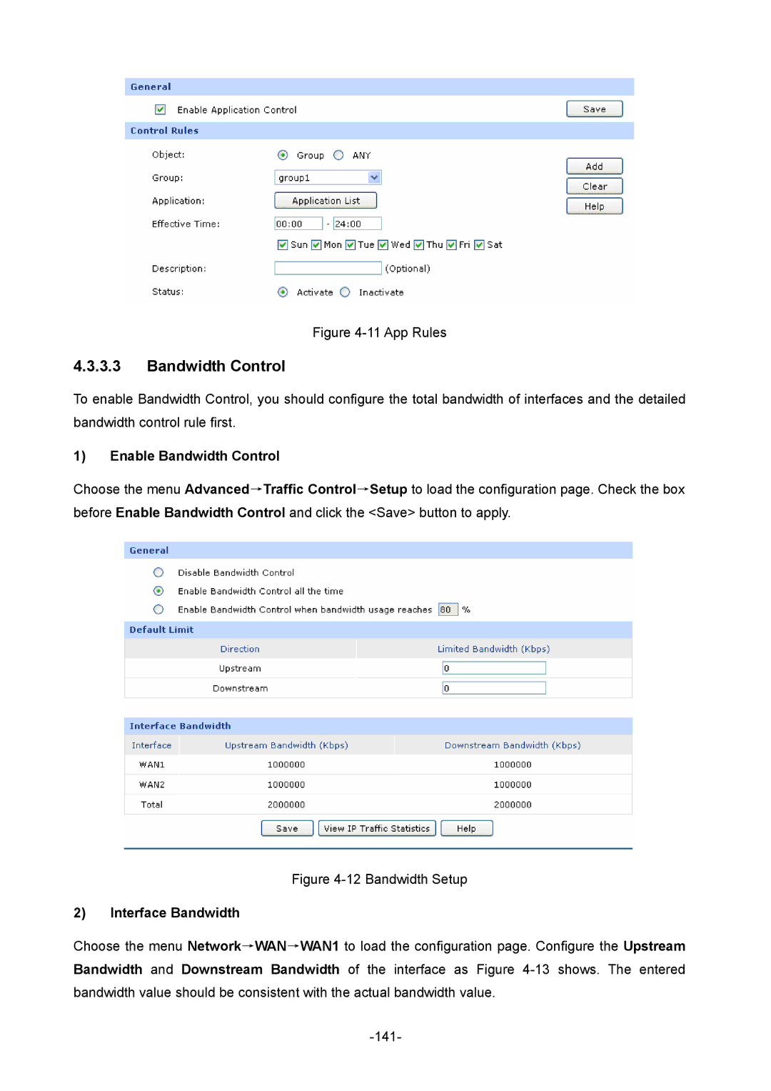 TP-Link TL-ER604W manual App Rules, Enable Bandwidth Control 