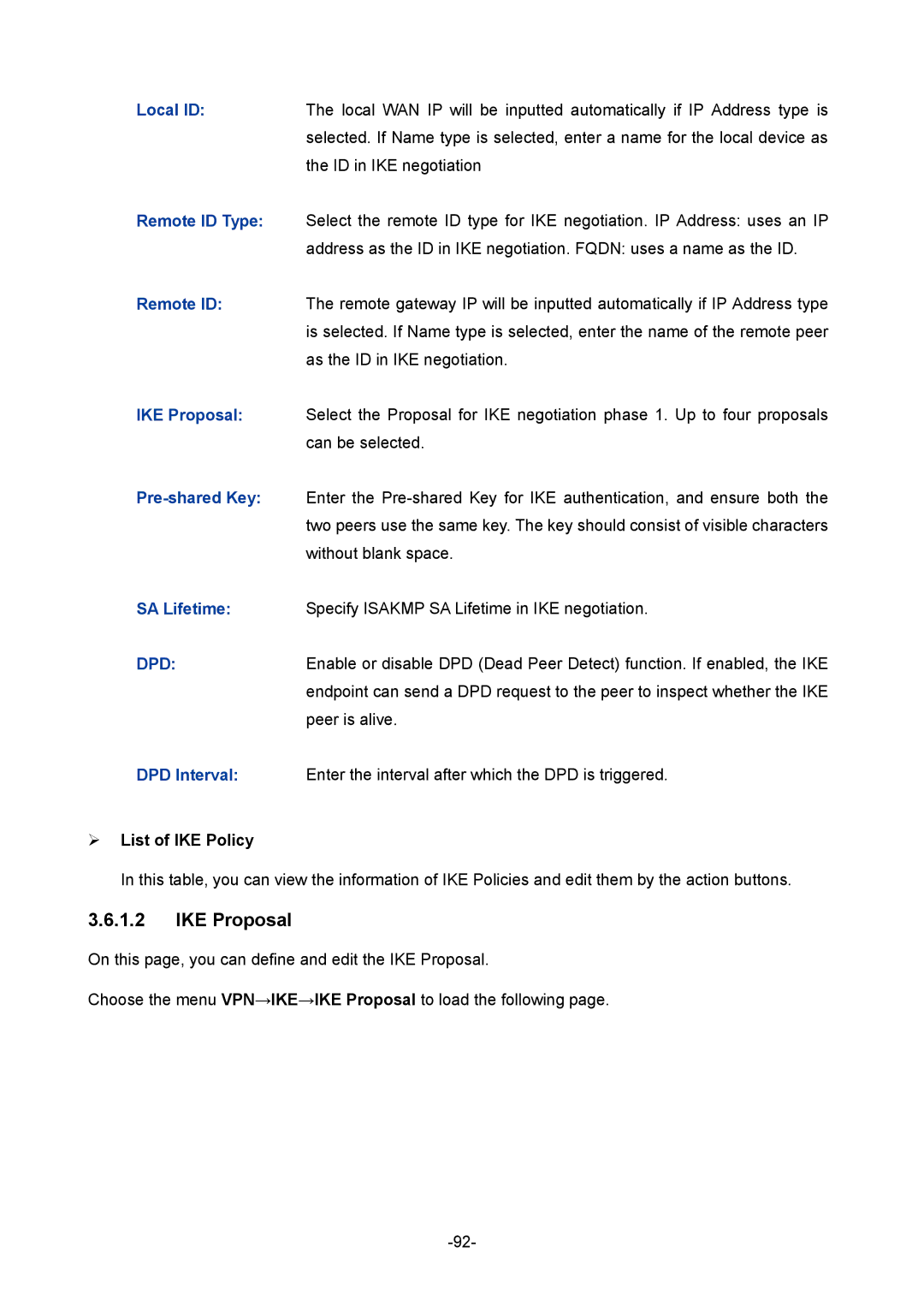 TP-Link TL-ER604W manual IKE Proposal 