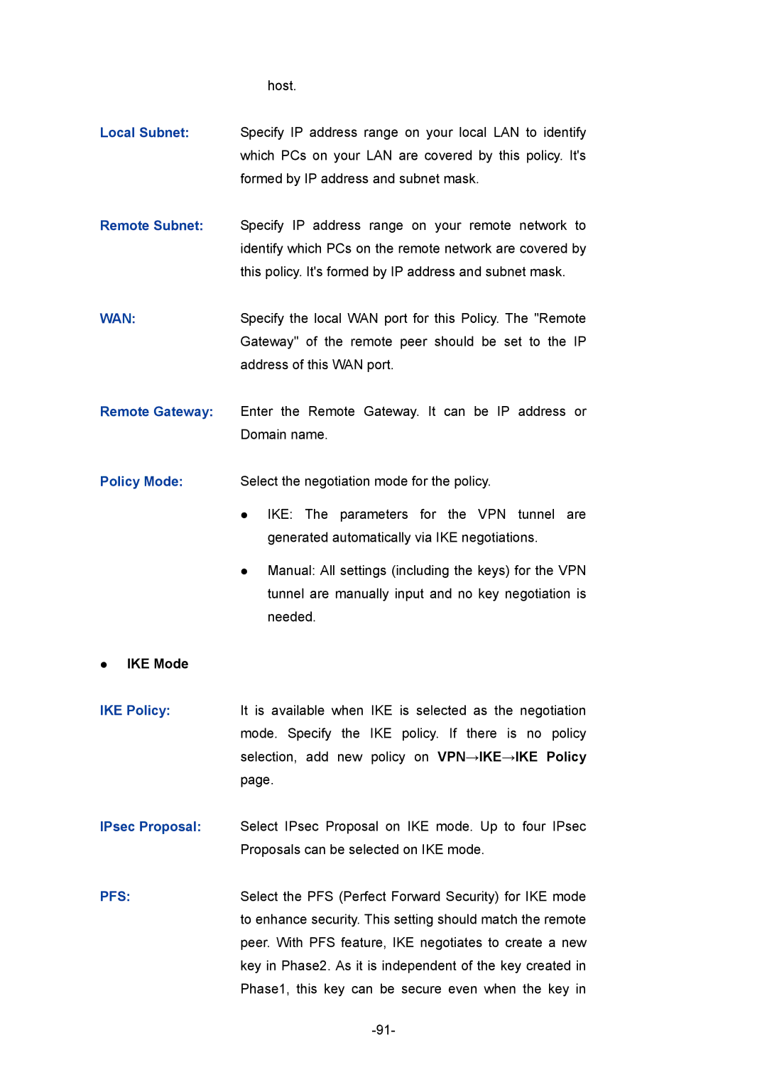 TP-Link TL-ER6120 manual IKE Mode 