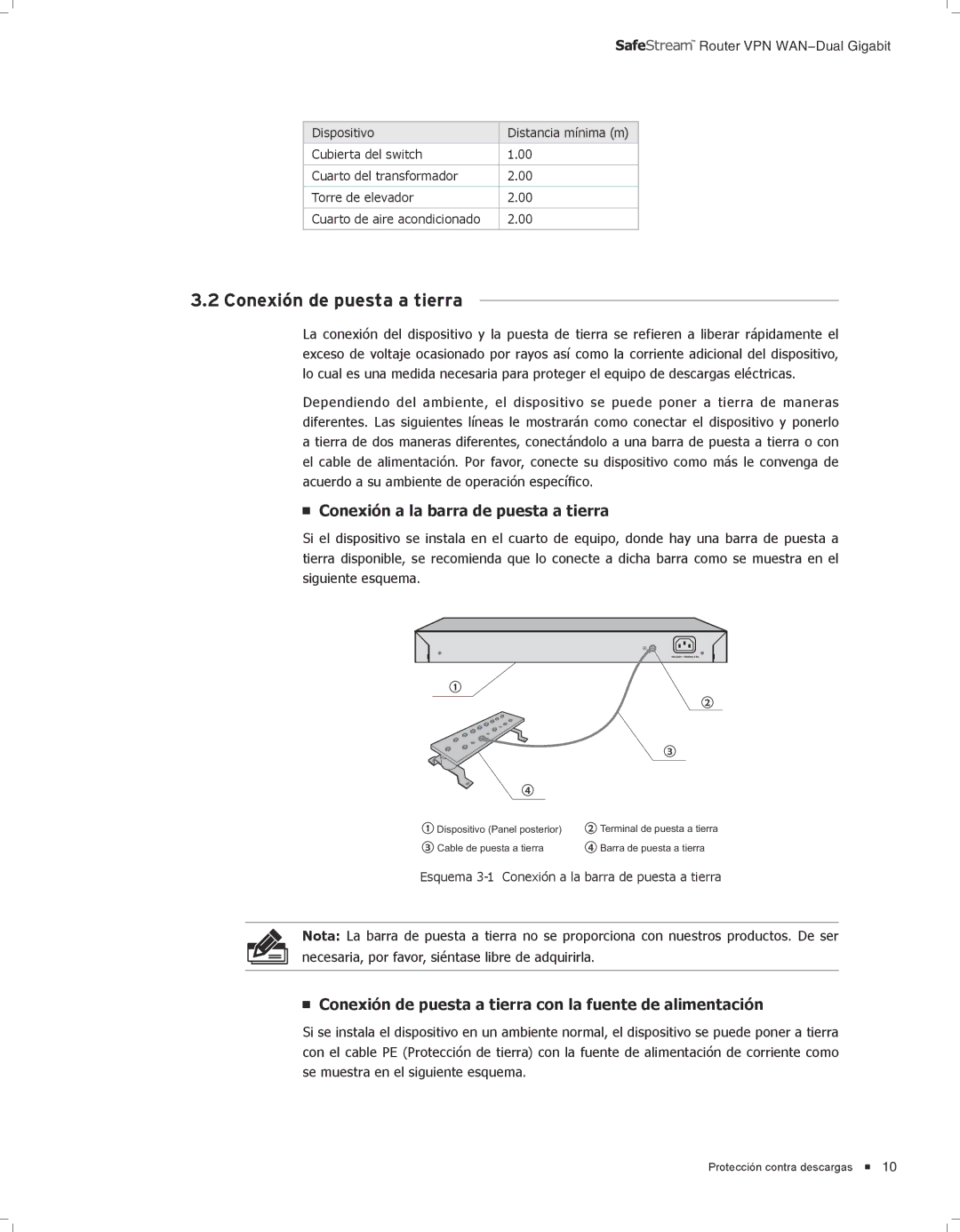 TP-Link TL-ER6120 manual 3333Conexión de puesta a tierra, Conexión a la barra de puesta a tierra 