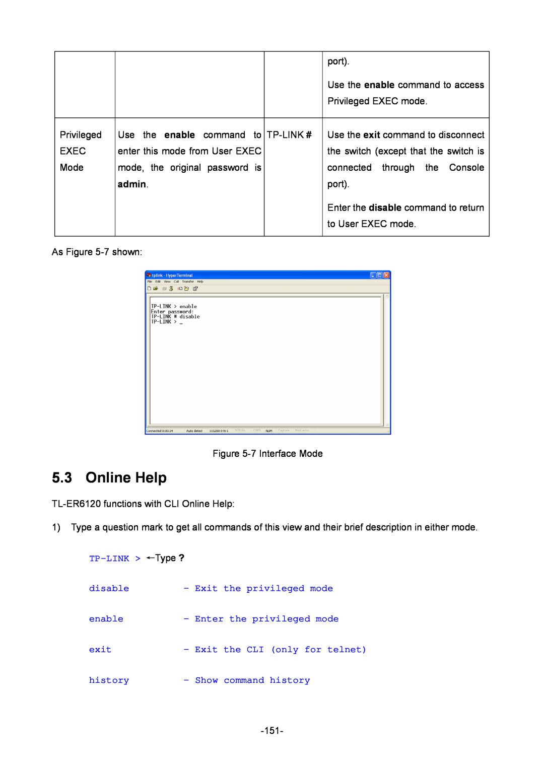 TP-Link TL-ER6120 manual Online Help, admin 