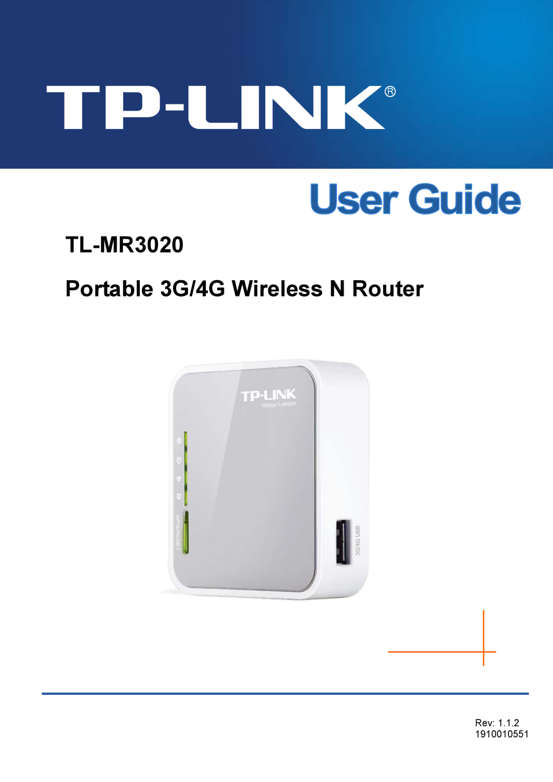 TP-Link manual TL-MR3020 Portable 3G/4G Wireless N Router 