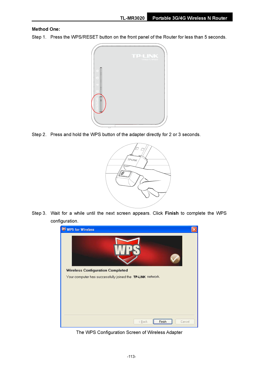 TP-Link TL-MR3020 manual 113 