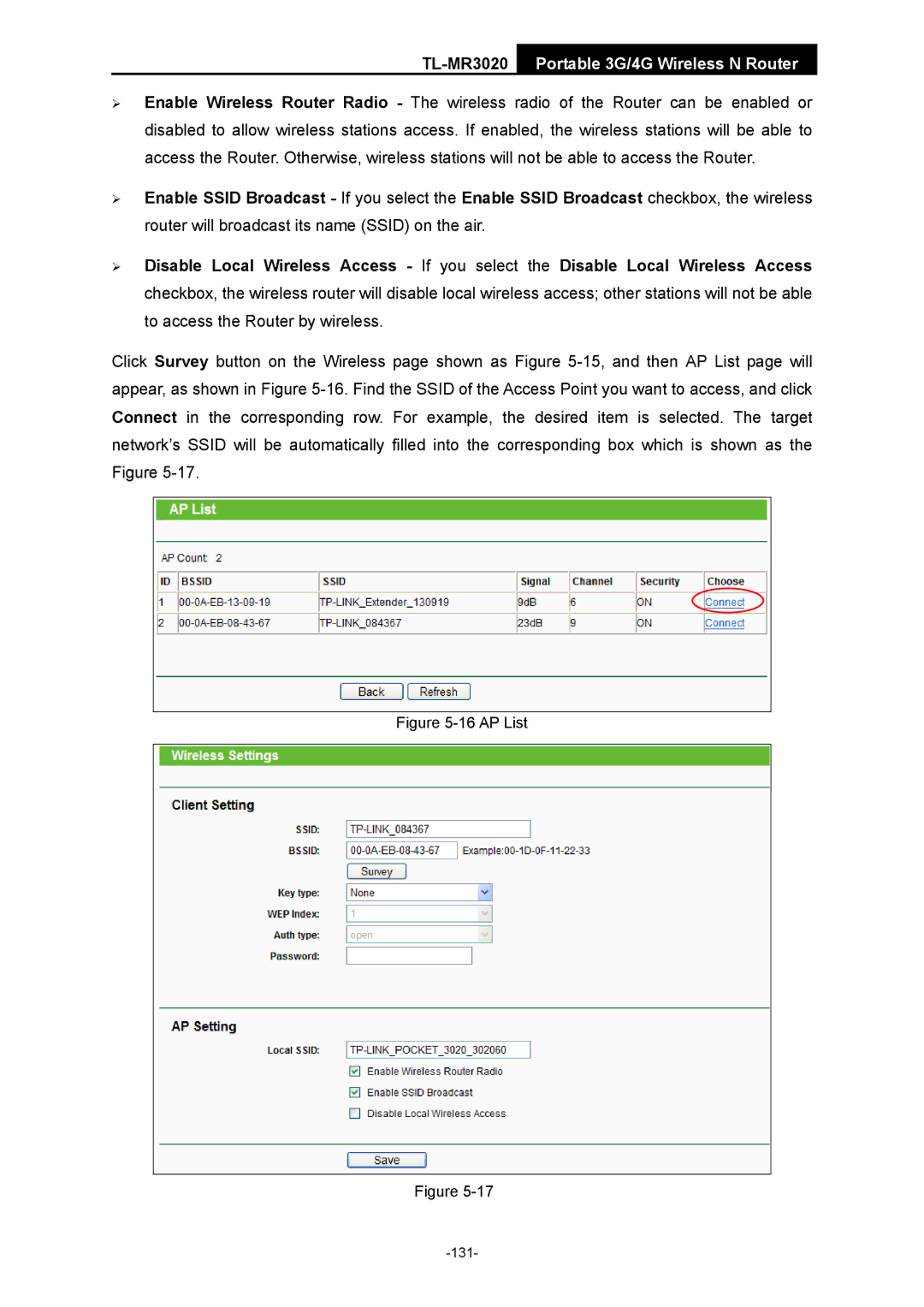 TP-Link TL-MR3020 manual AP List 