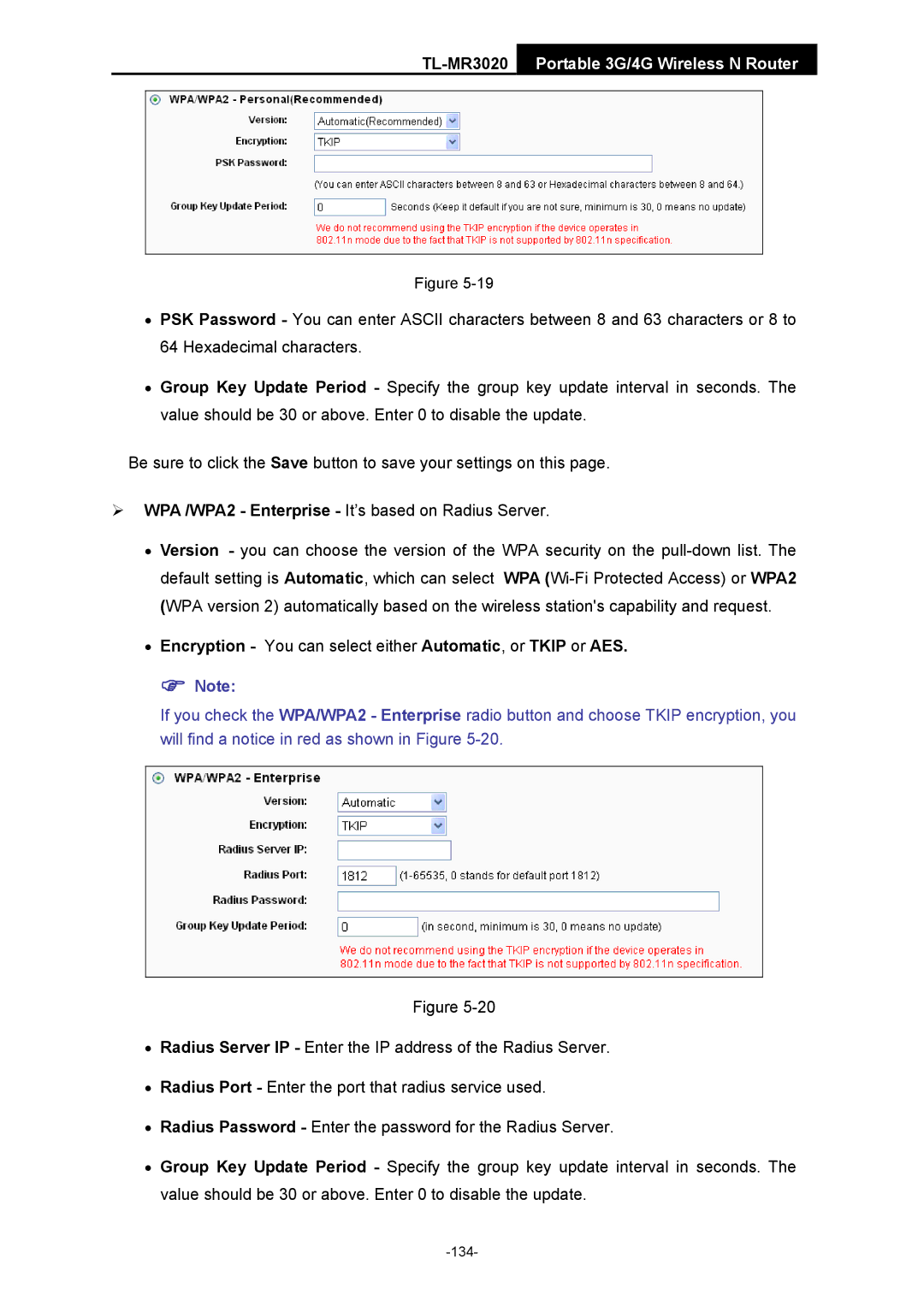 TP-Link TL-MR3020 manual 134 