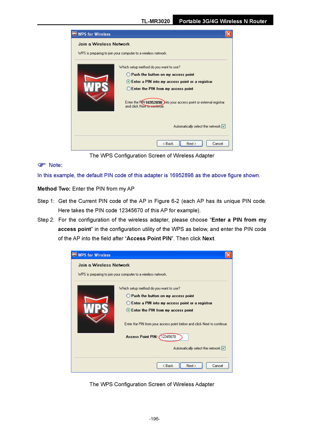 TP-Link TL-MR3020 manual 196 