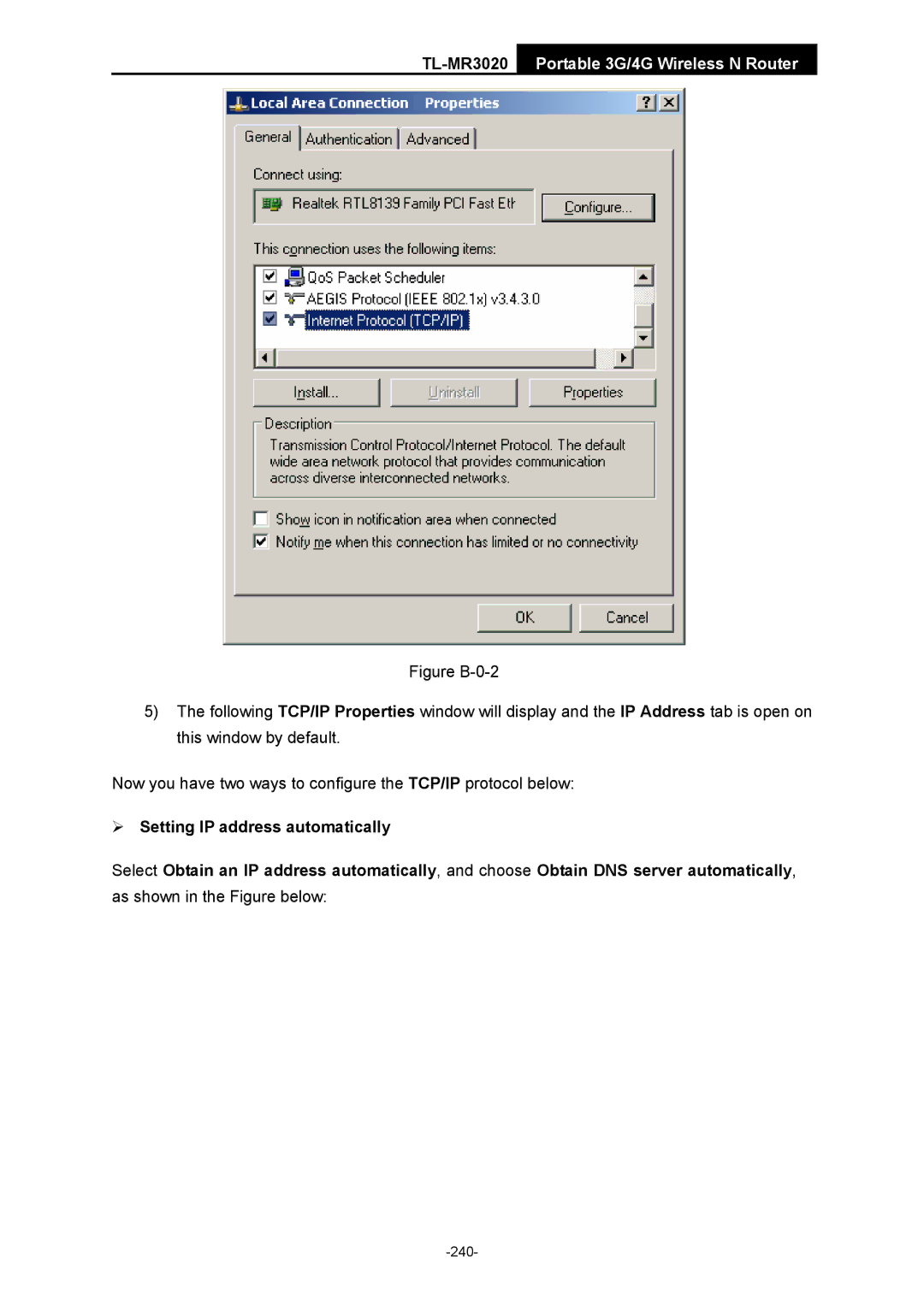 TP-Link TL-MR3020 manual As shown in the Figure below 