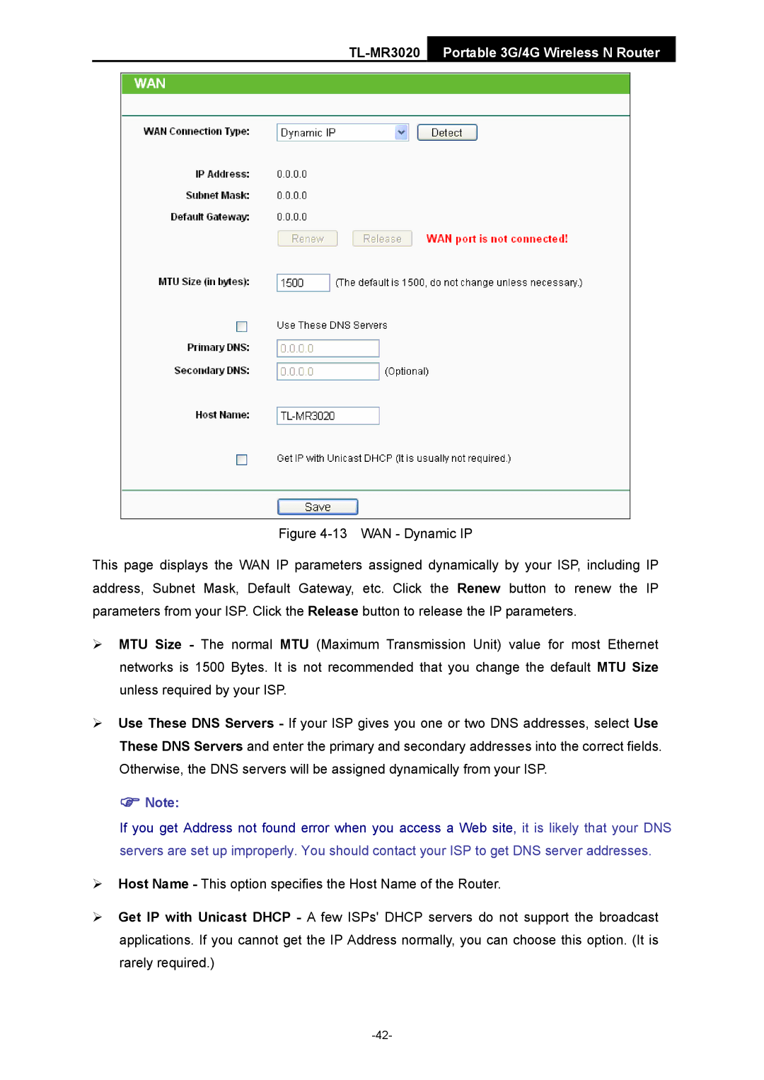 TP-Link manual TL-MR3020Portable 3G/4G Wireless N Router 