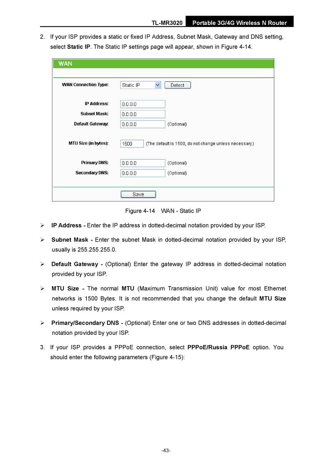 TP-Link manual TL-MR3020Portable 3G/4G Wireless N Router 