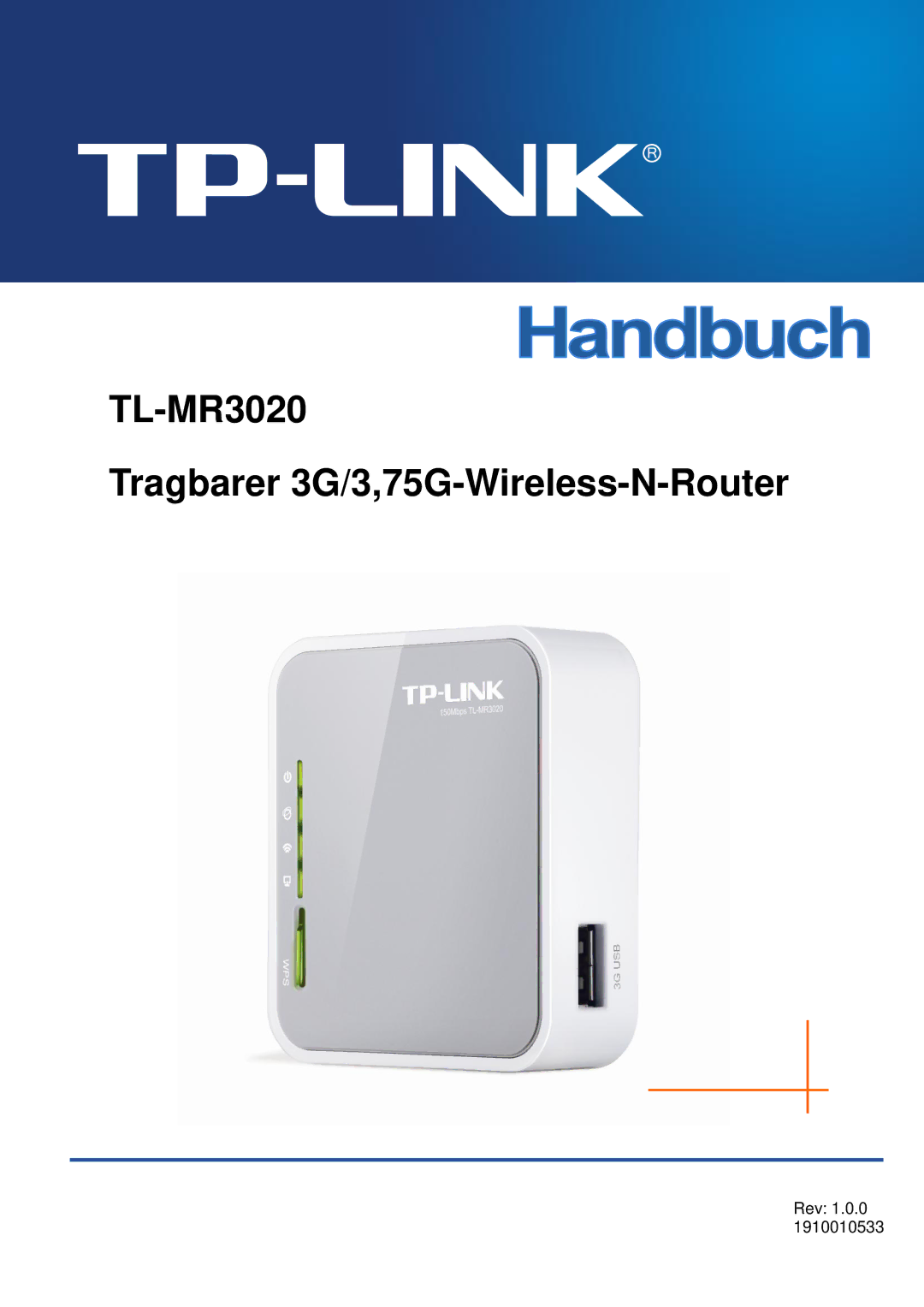 TP-Link manual TL-MR3020 Tragbarer 3G/3,75G-Wireless-N-Router 