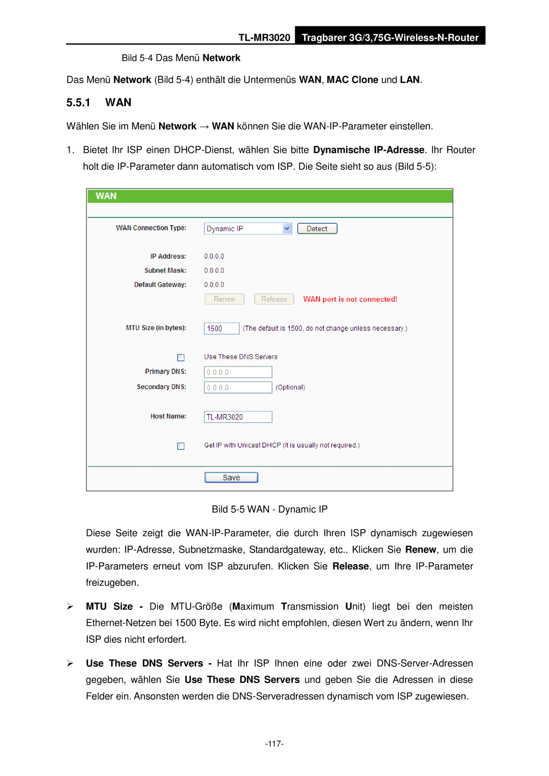 TP-Link TL-MR3020 manual 1 WAN 