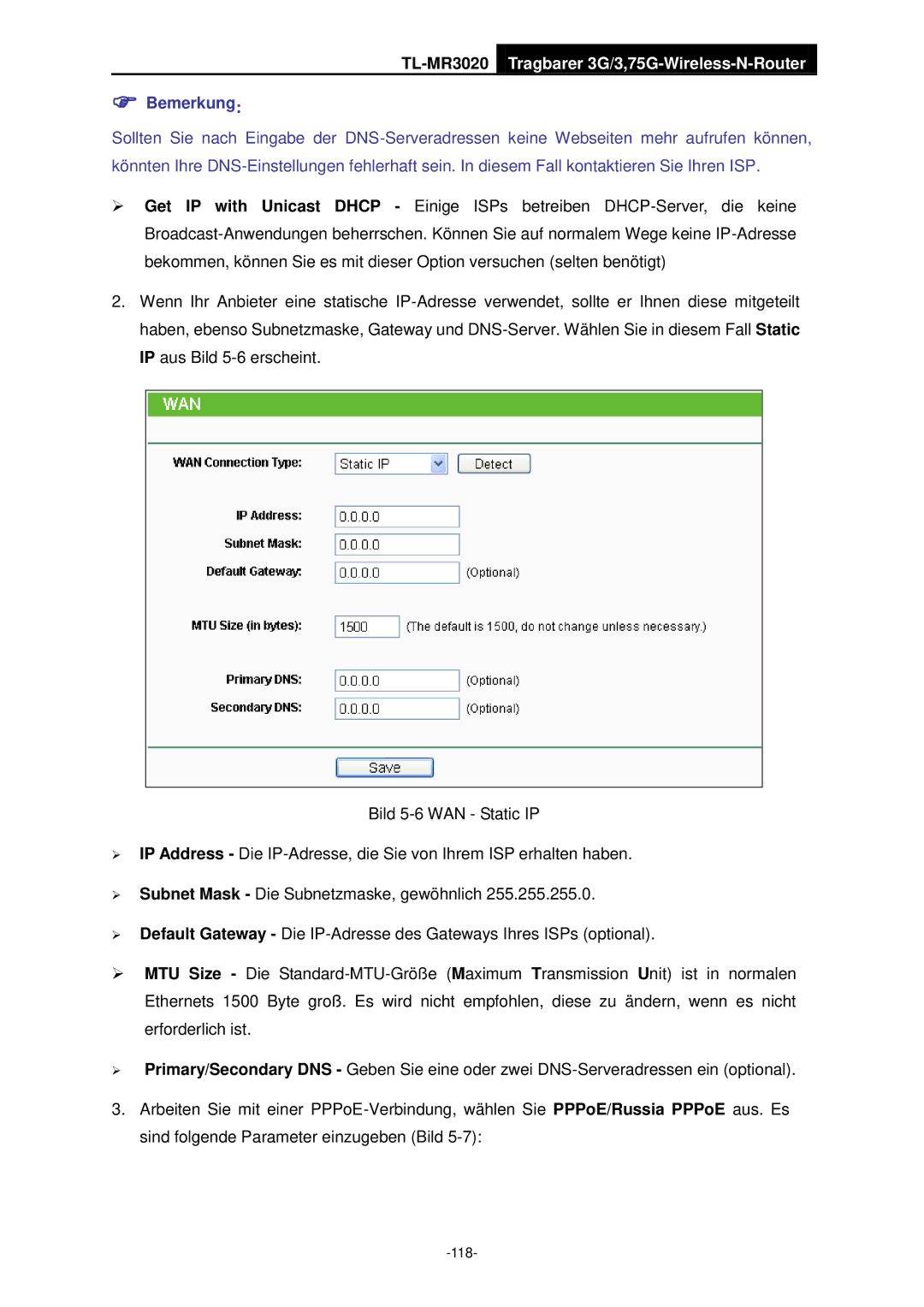 TP-Link TL-MR3020 manual 118 