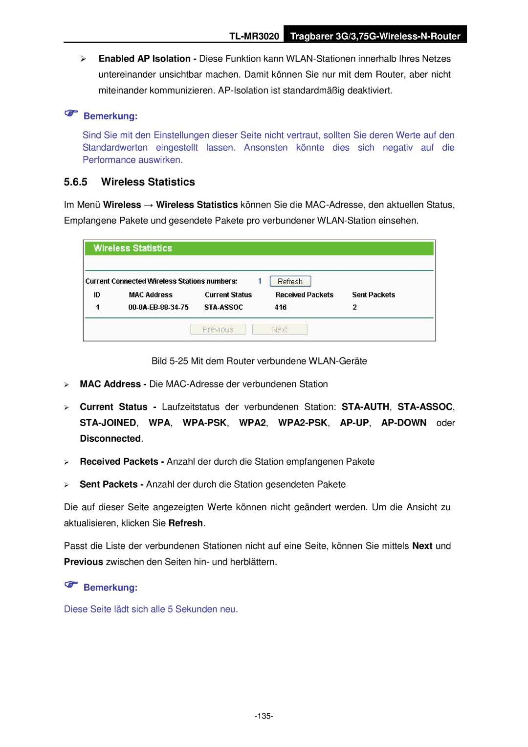 TP-Link TL-MR3020 manual 135 