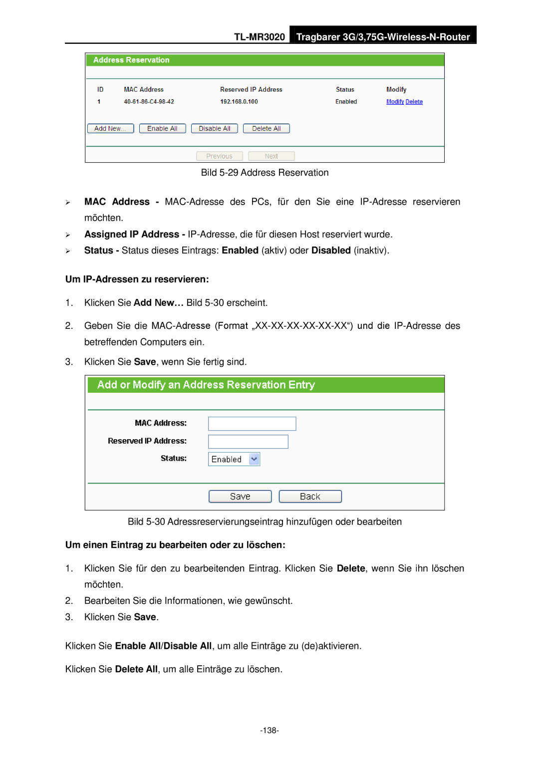 TP-Link TL-MR3020 manual 138 