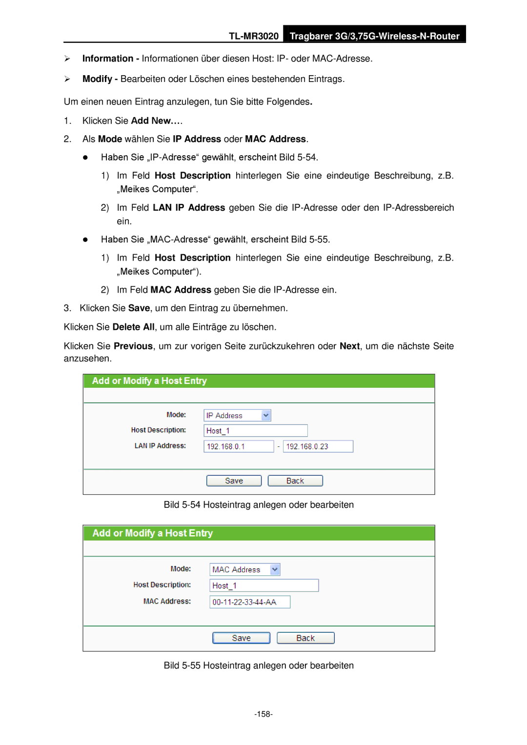 TP-Link TL-MR3020 manual 158 