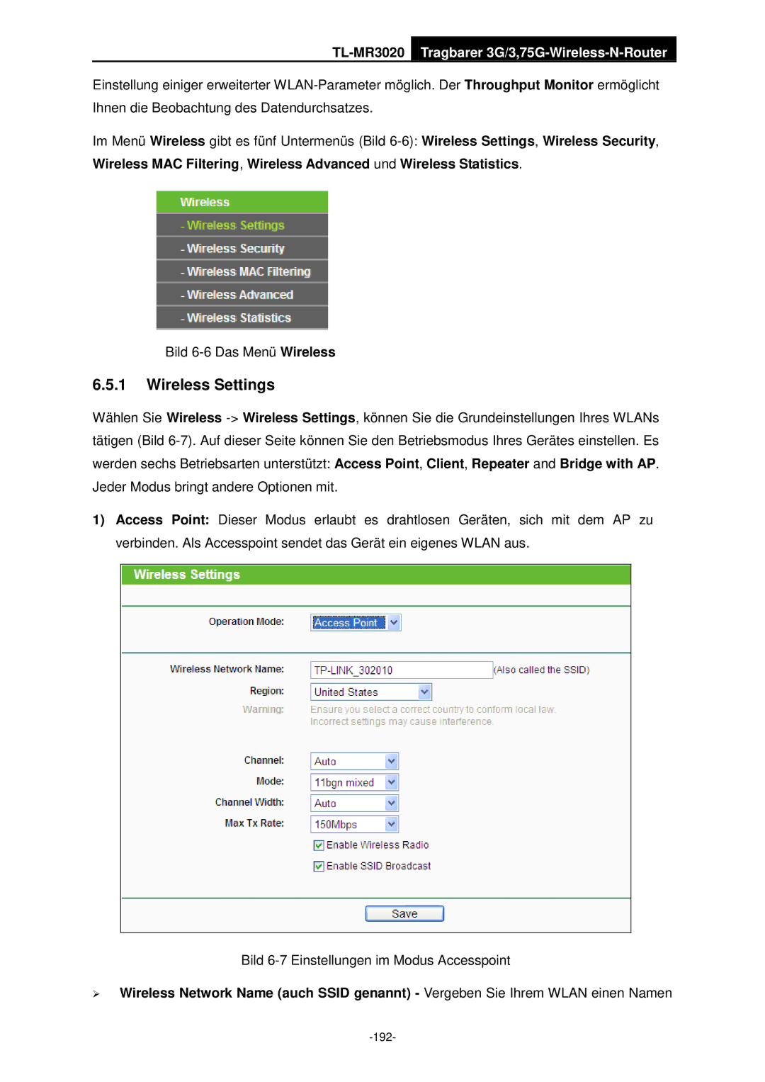 TP-Link TL-MR3020 manual 192 