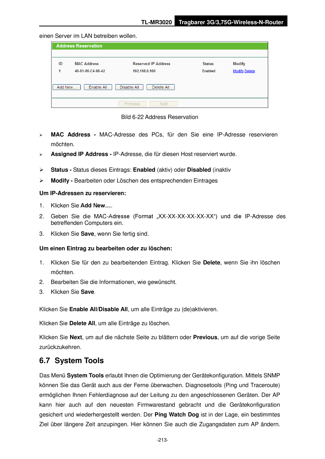 TP-Link TL-MR3020 manual 213 