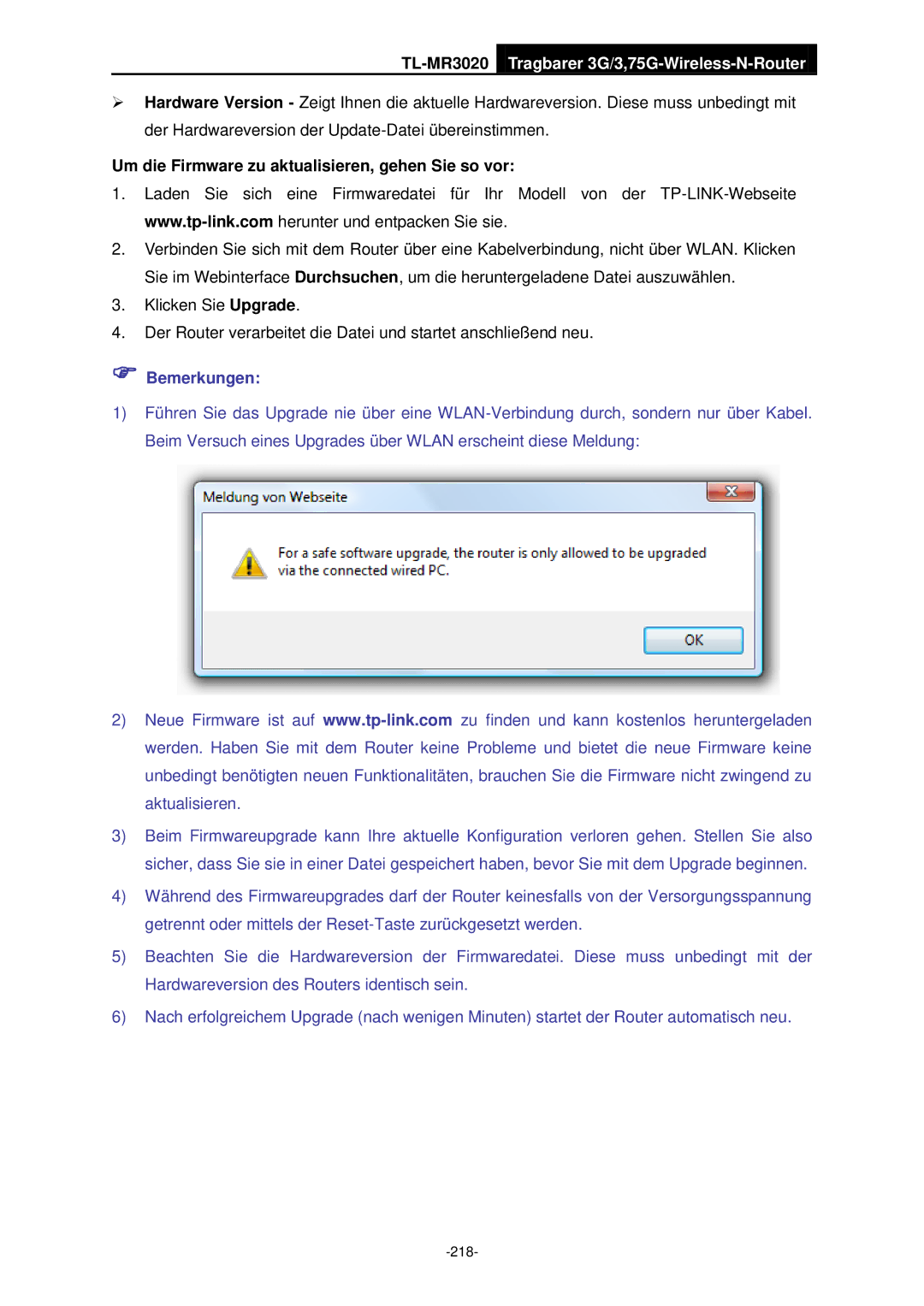 TP-Link TL-MR3020 manual 218 