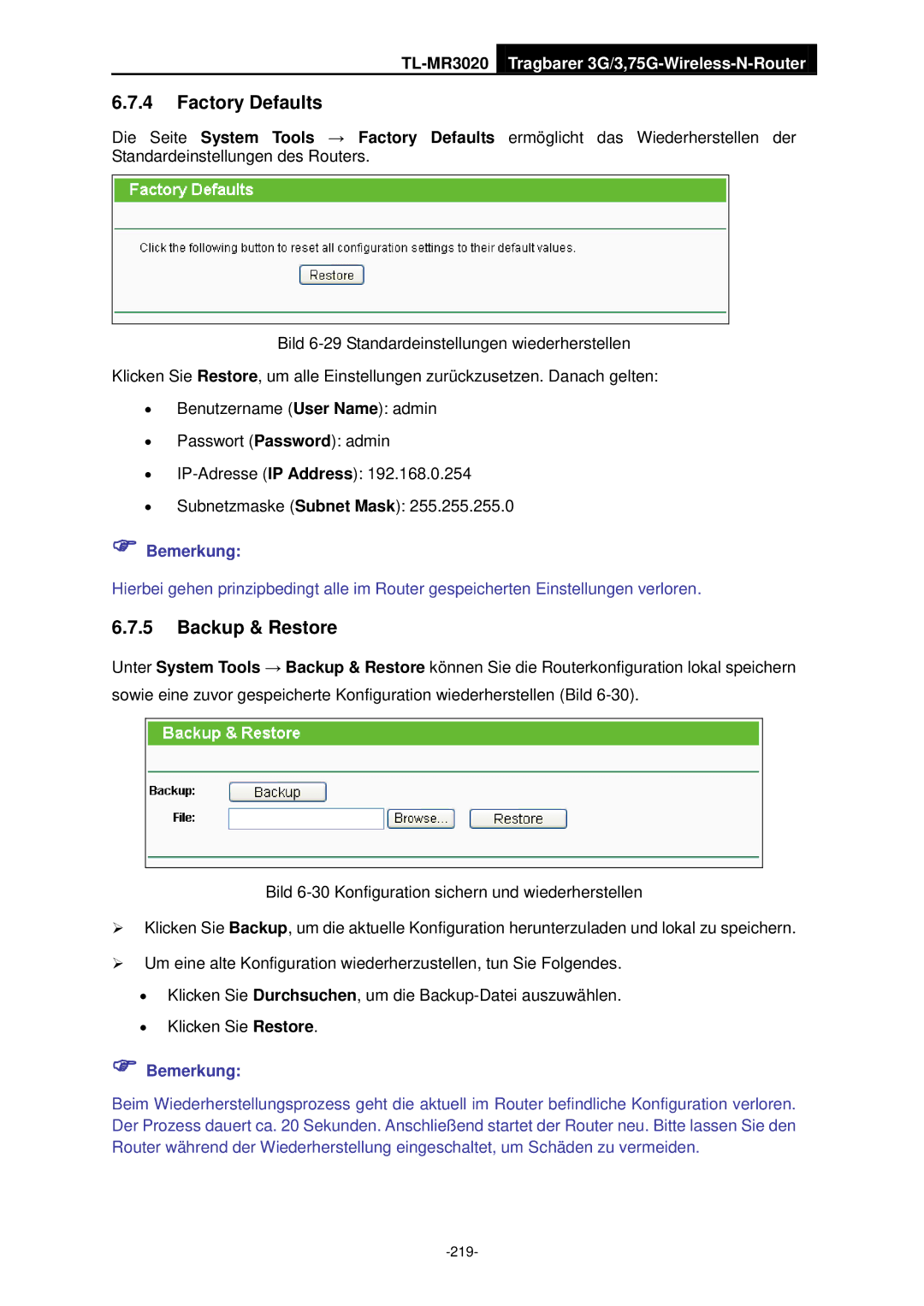 TP-Link TL-MR3020 manual 219 