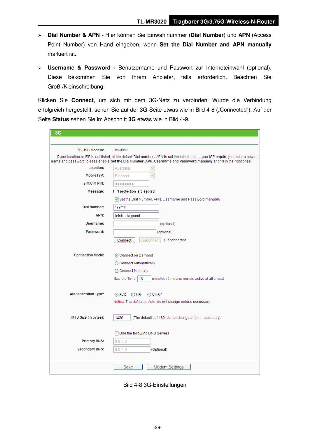 TP-Link manual TL-MR3020 Tragbarer 3G/3,75G-Wireless-N-Router 