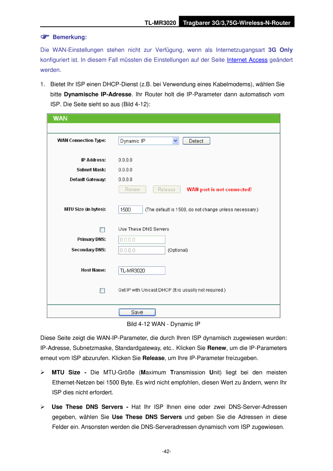 TP-Link manual TL-MR3020 Tragbarer 3G/3,75G-Wireless-N-Router 