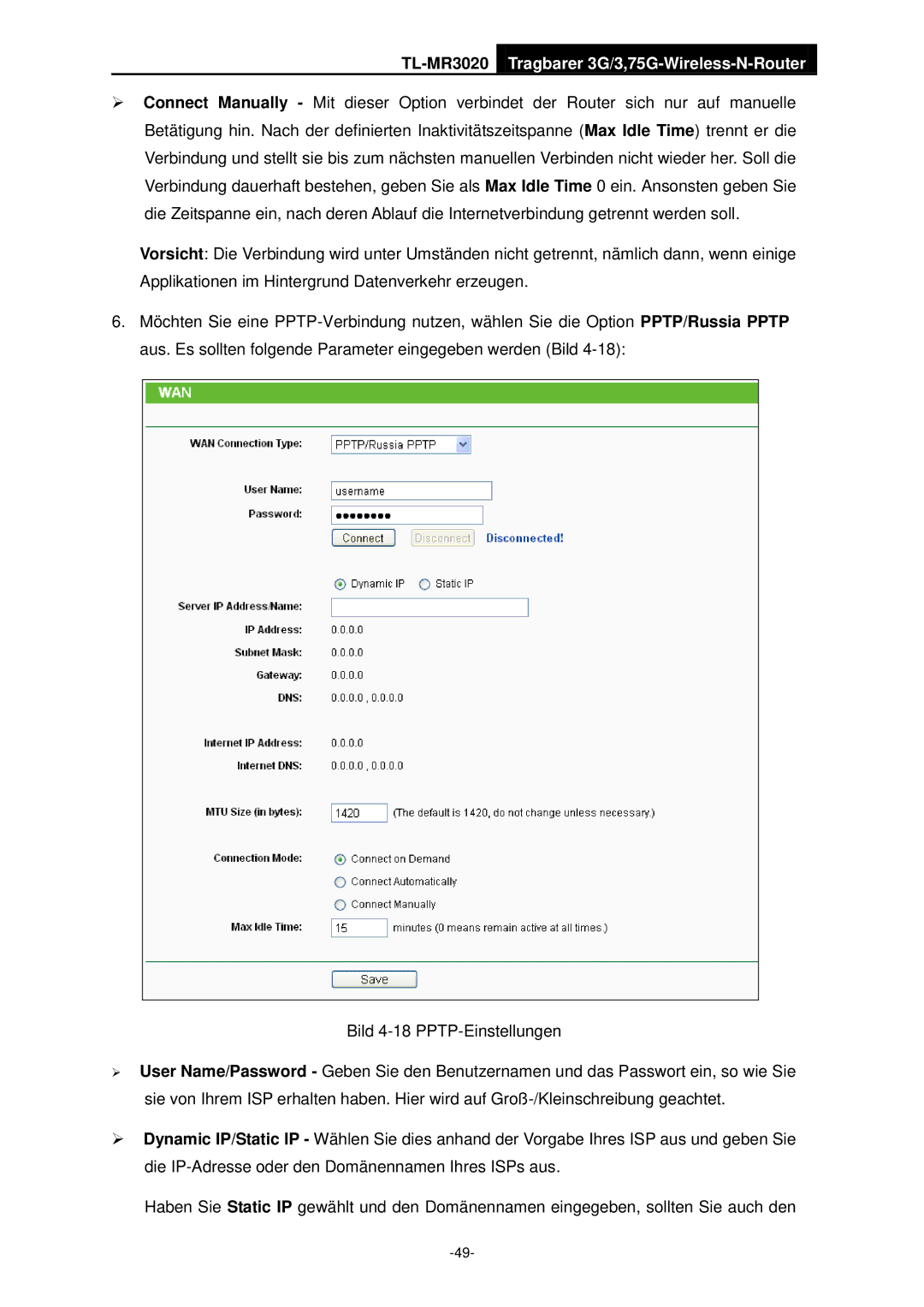 TP-Link manual TL-MR3020 Tragbarer 3G/3,75G-Wireless-N-Router 