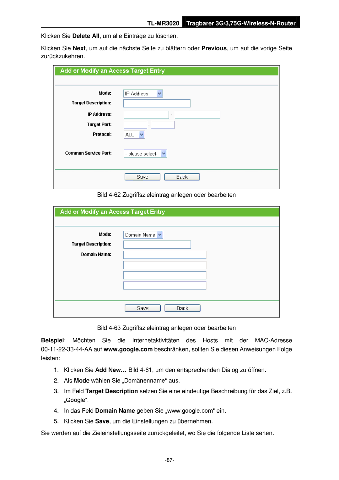 TP-Link manual TL-MR3020 Tragbarer 3G/3,75G-Wireless-N-Router 