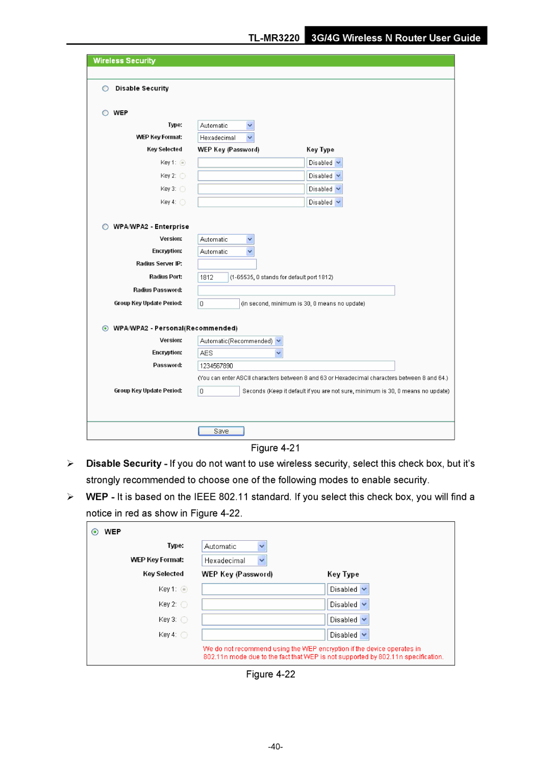 TP-Link manual TL-MR32203G/4G Wireless N Router User Guide 