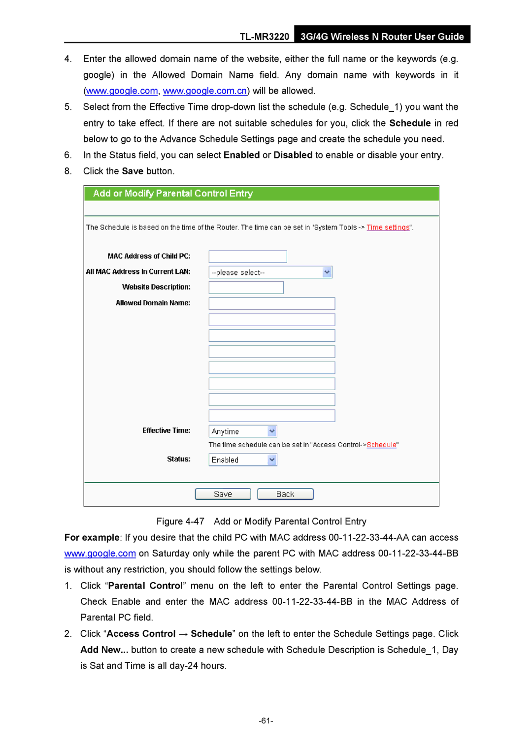 TP-Link manual TL-MR32203G/4G Wireless N Router User Guide 