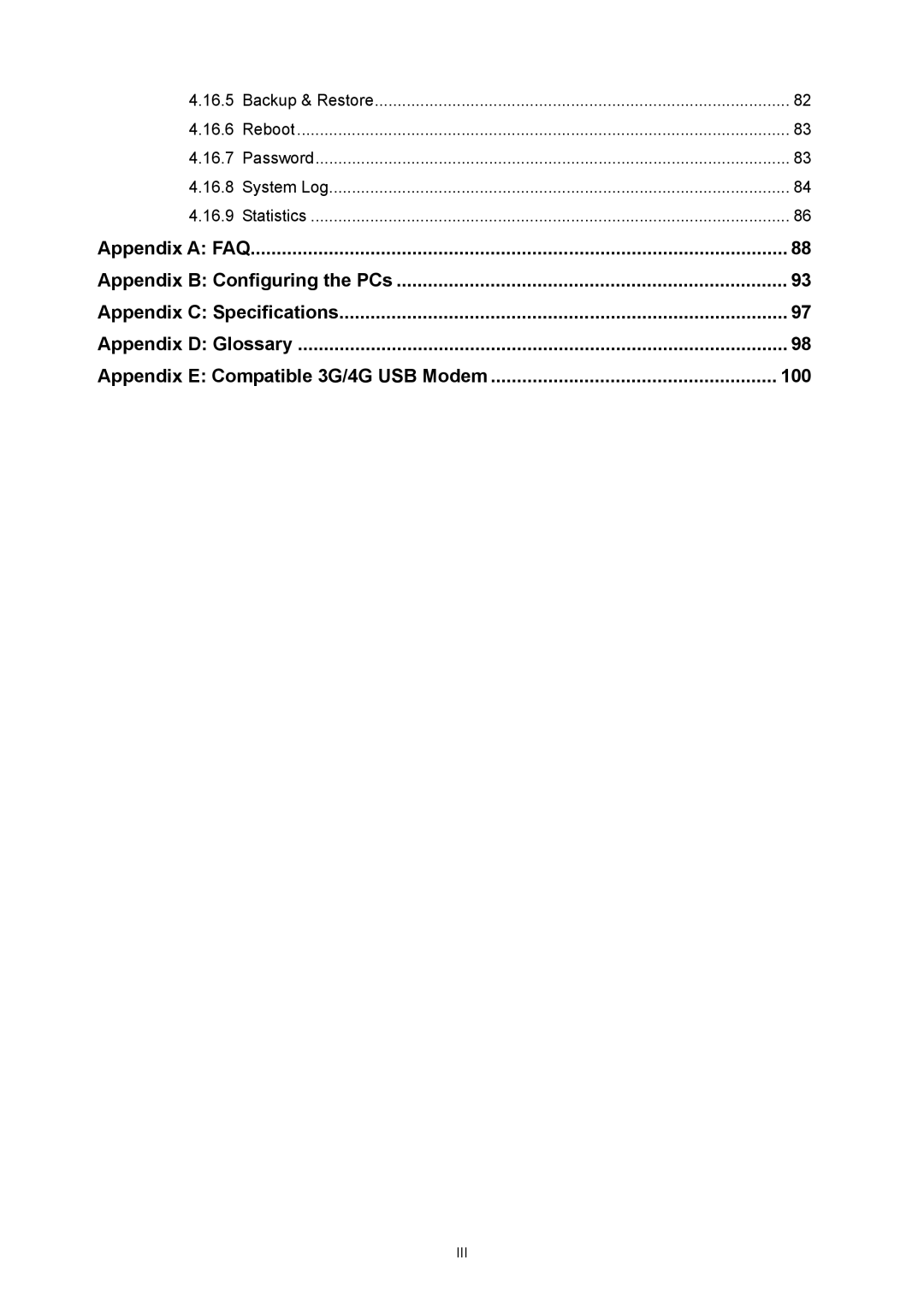 TP-Link TL-MR3220 manual Backup & Restore Reboot Password System Log Statistics 