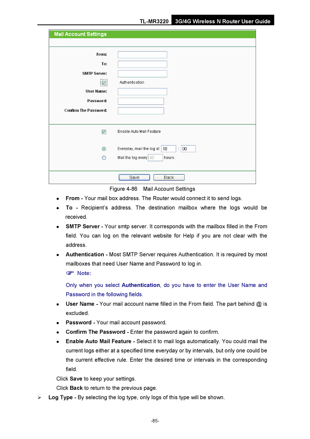 TP-Link manual TL-MR32203G/4G Wireless N Router User Guide 