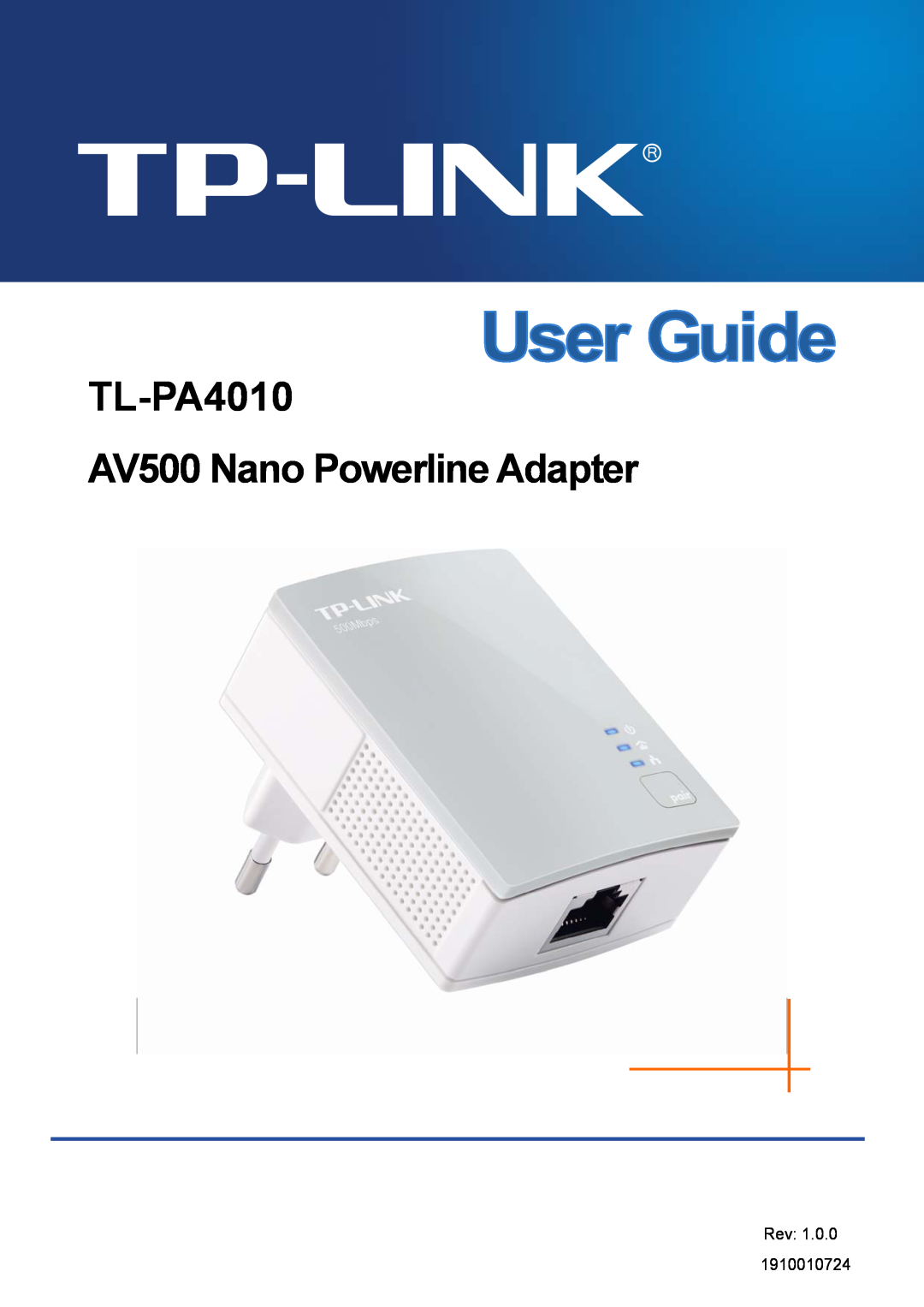 TP-Link manual TL-PA4010 AV500 Nano Powerline Adapter, Rev 1.0.0 