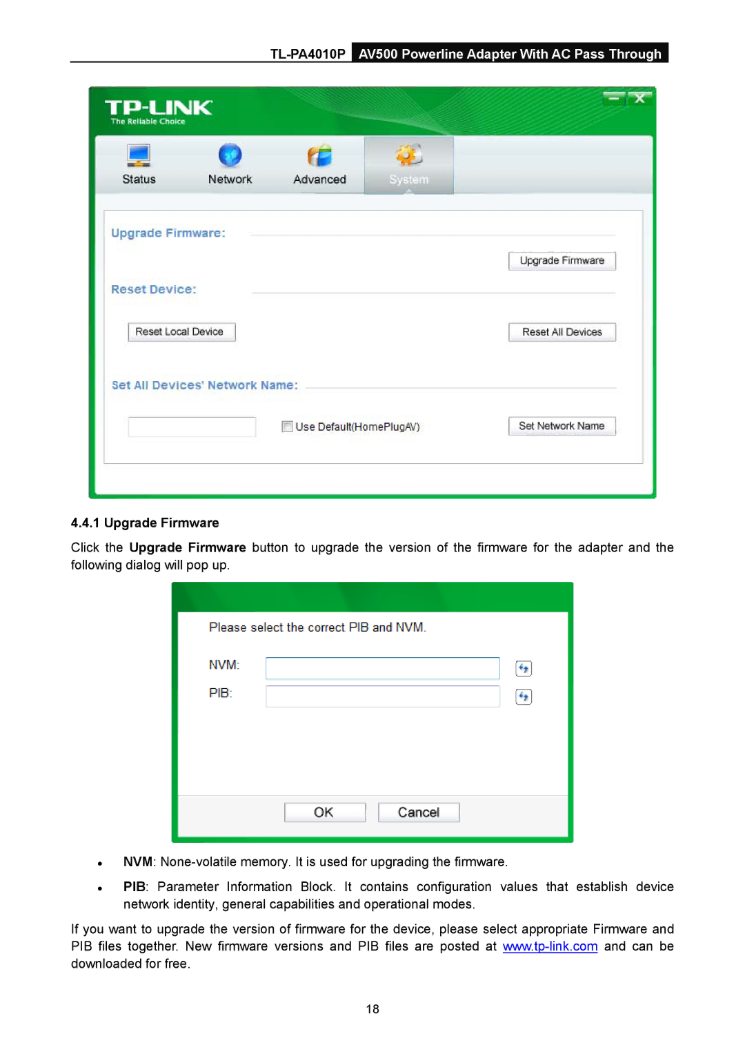 TP-Link TL-PA4010P manual Upgrade Firmware 