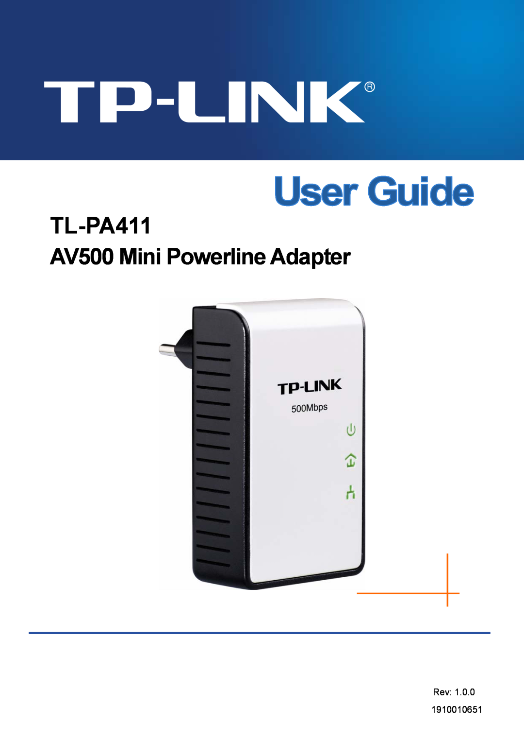TP-Link manual TL-PA411 AV500 Mini Powerline Adapter, Rev 1910010651 