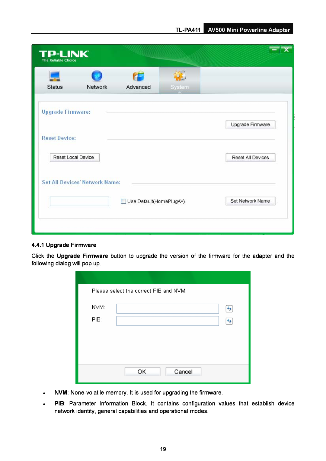 TP-Link manual TL-PA411 AV500 Mini Powerline Adapter, Upgrade Firmware 