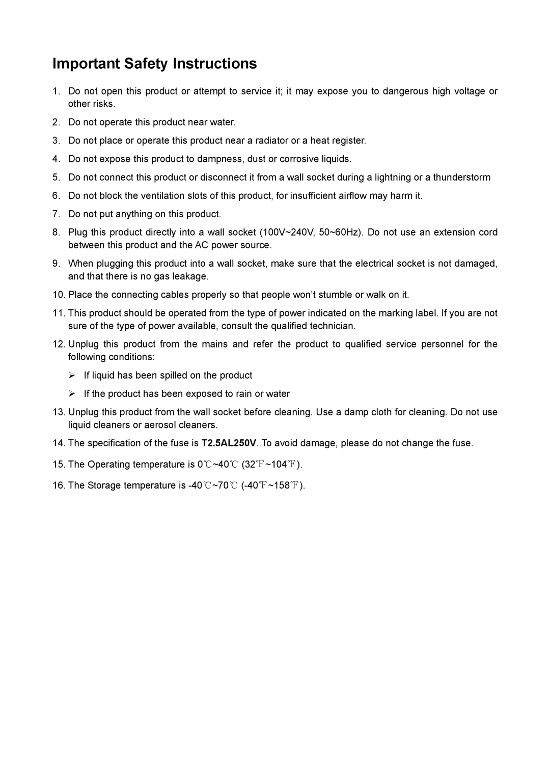 TP-Link TL-PA511 manual Important Safety Instructions 