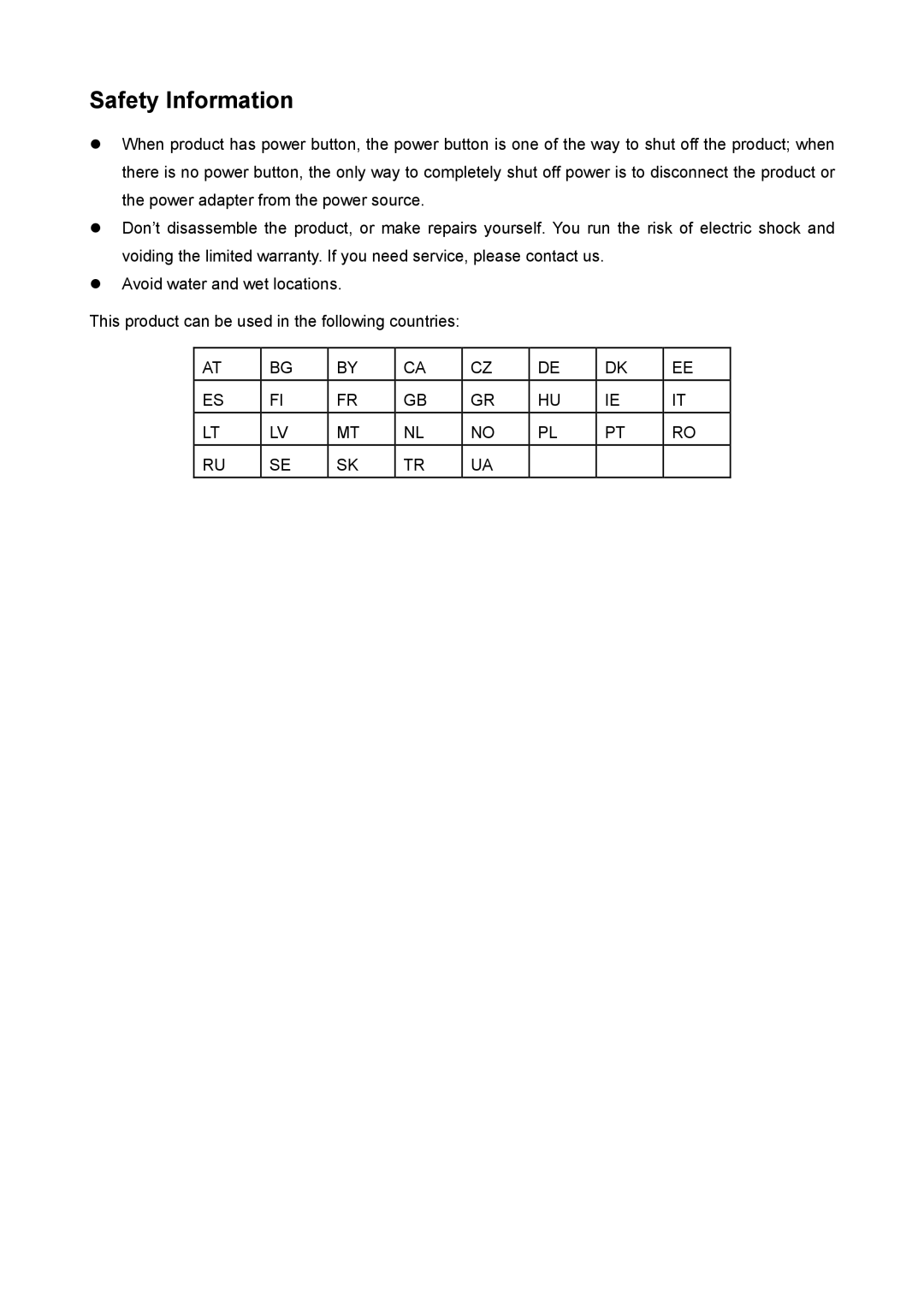 TP-Link TL-PA6030 manual Safety Information 