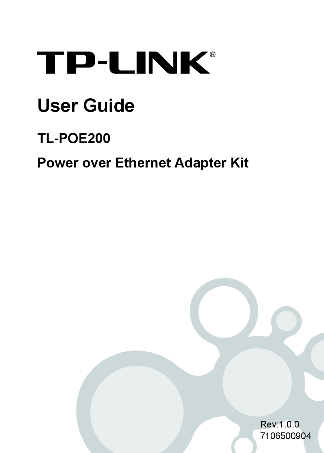 TP-Link manual User Guide, TL-POE200 Power over Ethernet Adapter Kit 