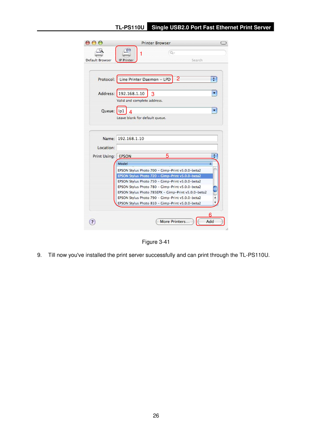 TP-Link TL-PS110U manual 