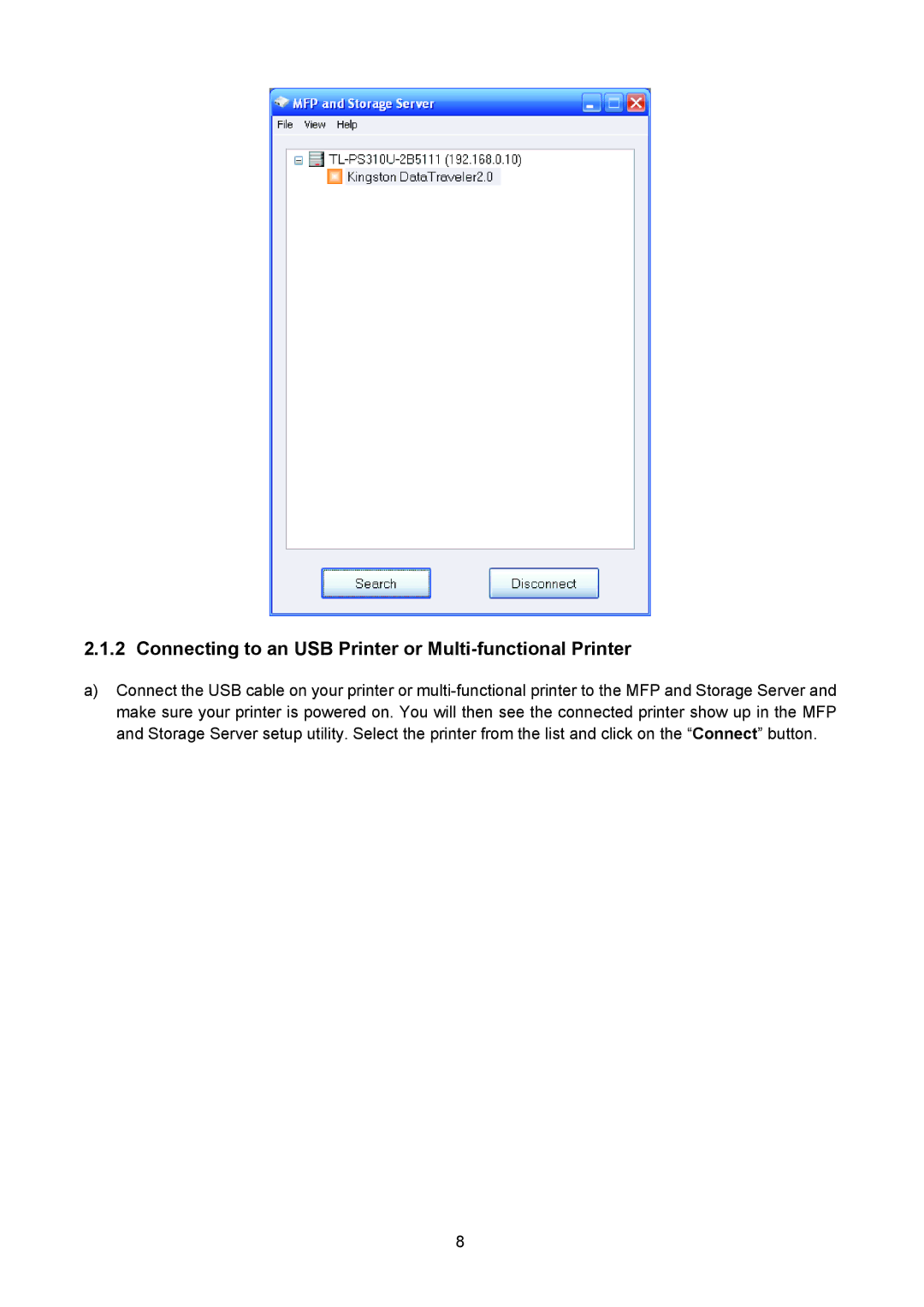 TP-Link TL-PS310U manual Connecting to an USB Printer or Multi-functional Printer 