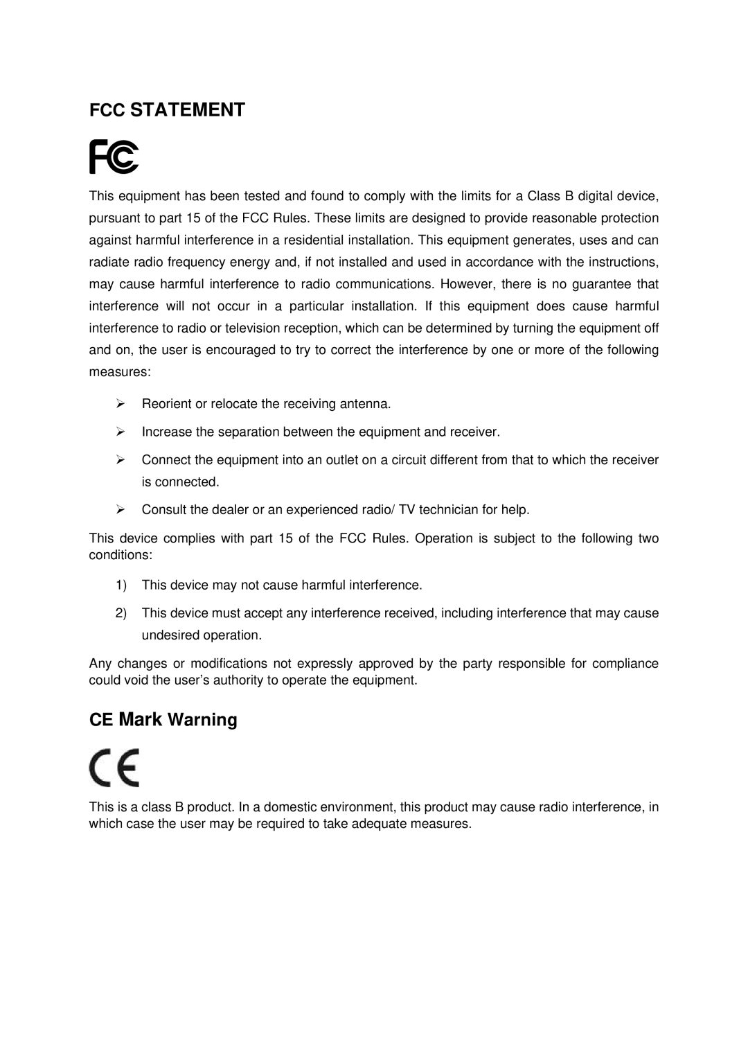 TP-Link TL-PS310U manual FCC Statement, CE Mark Warning 