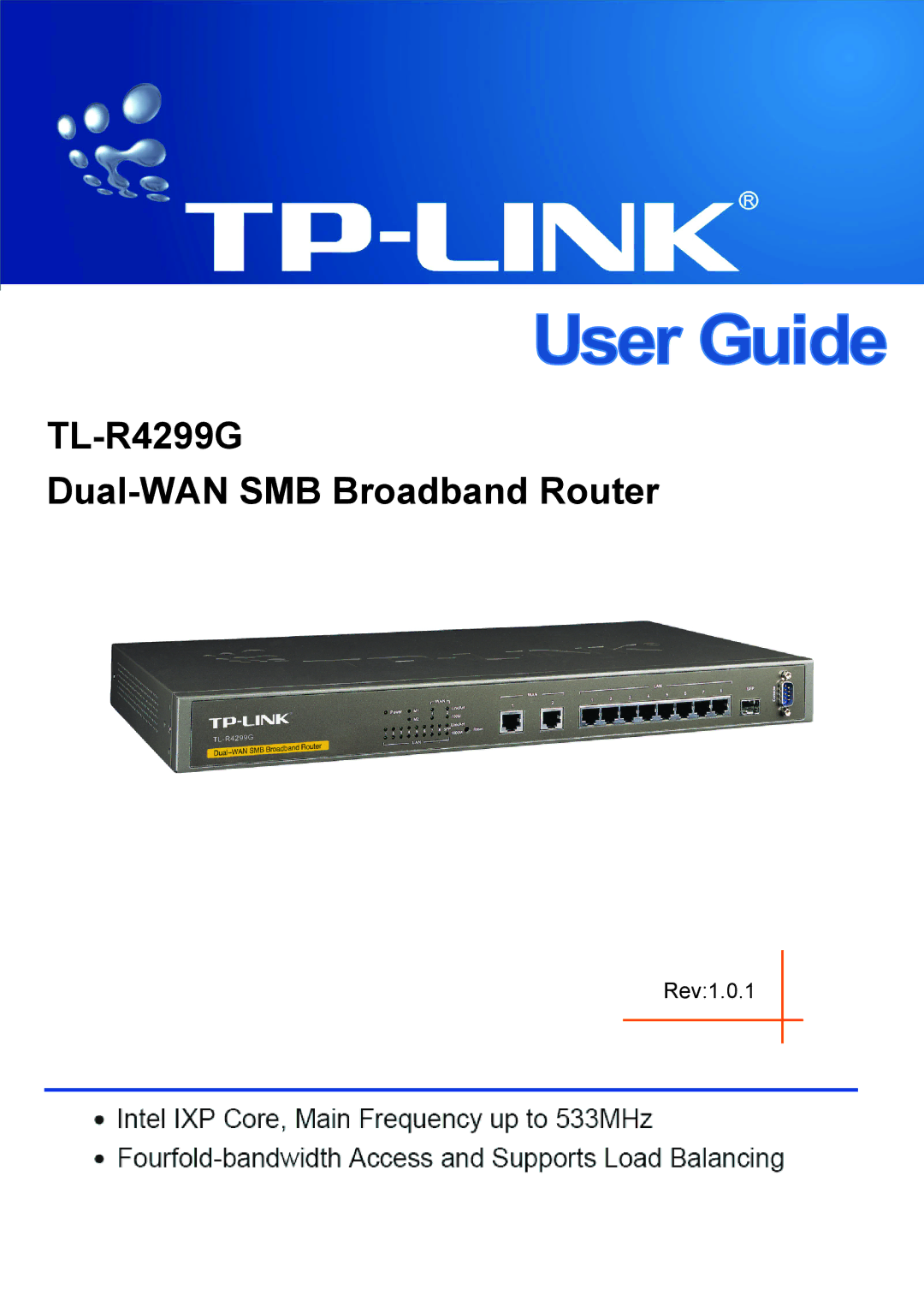 TP-Link manual TL-R4299G Dual-WAN SMB Broadband Router 