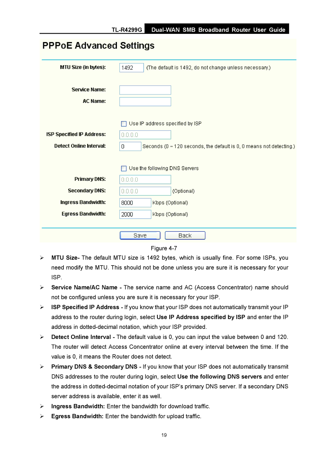 TP-Link TL-R4299G manual Dual-WAN SMB Broadband Router User Guide 