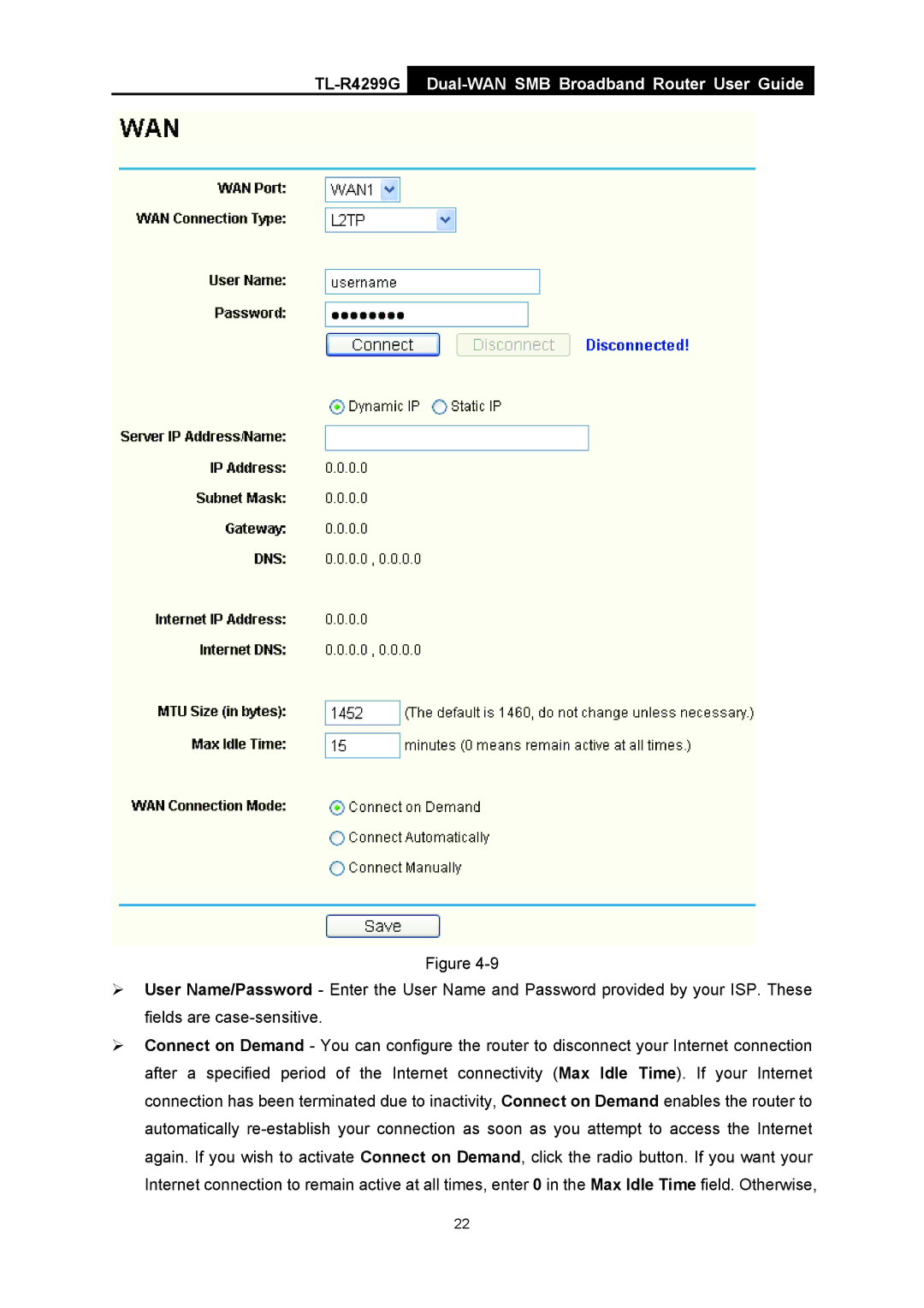 TP-Link TL-R4299G manual Dual-WAN SMB Broadband Router User Guide 