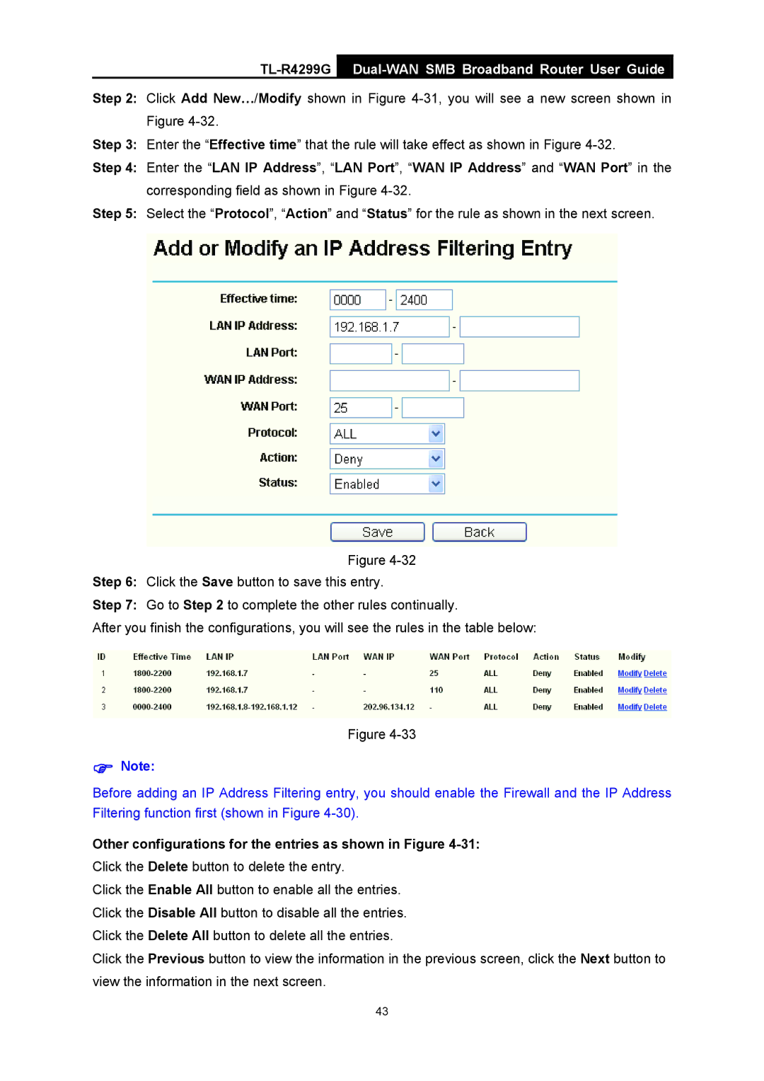 TP-Link manual TL-R4299GDual-WAN SMB Broadband Router User Guide 